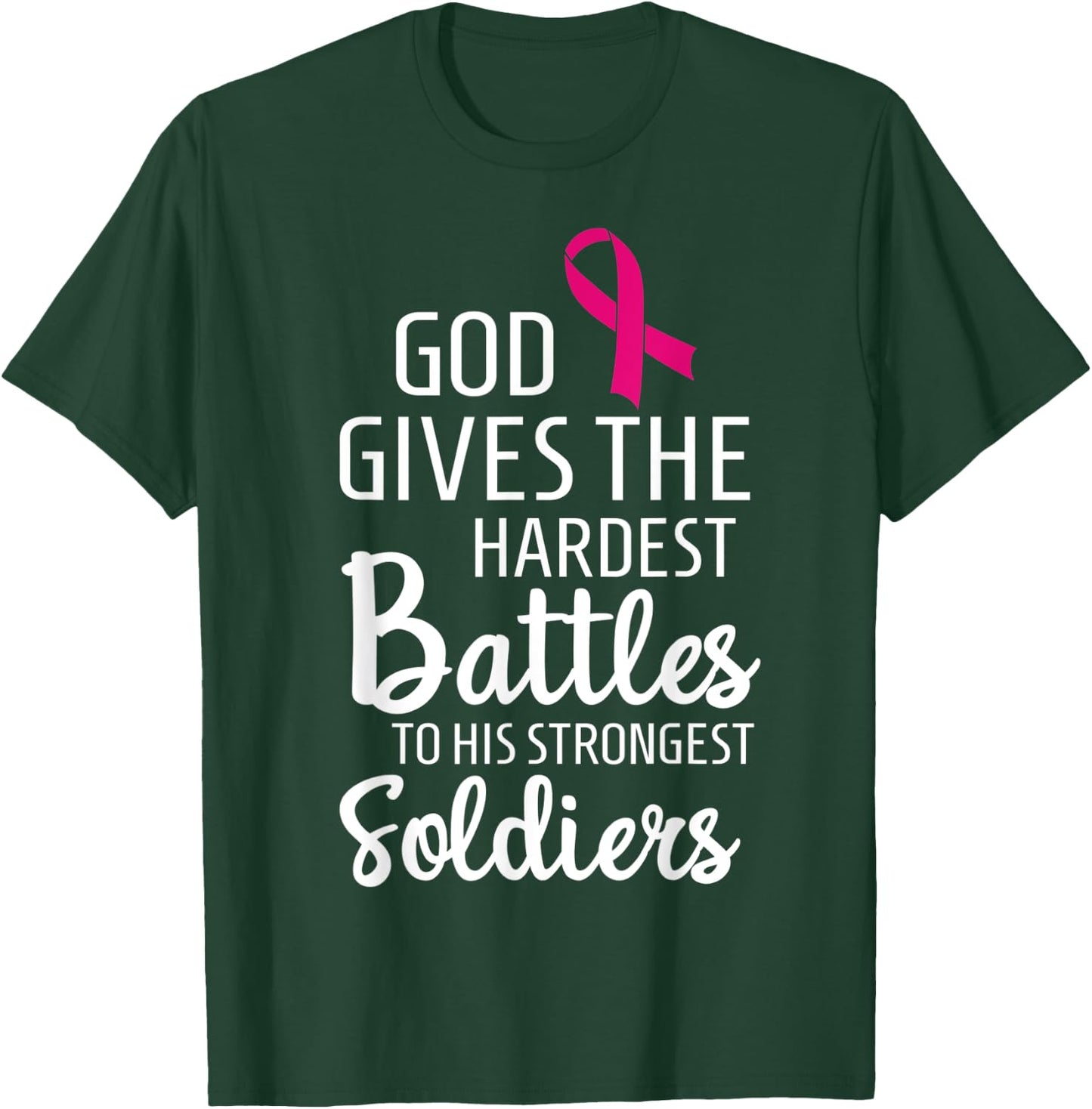 Breast Cancer Fighter Survivor Motivational Gift T-Shirt - T-Shirt | Forest