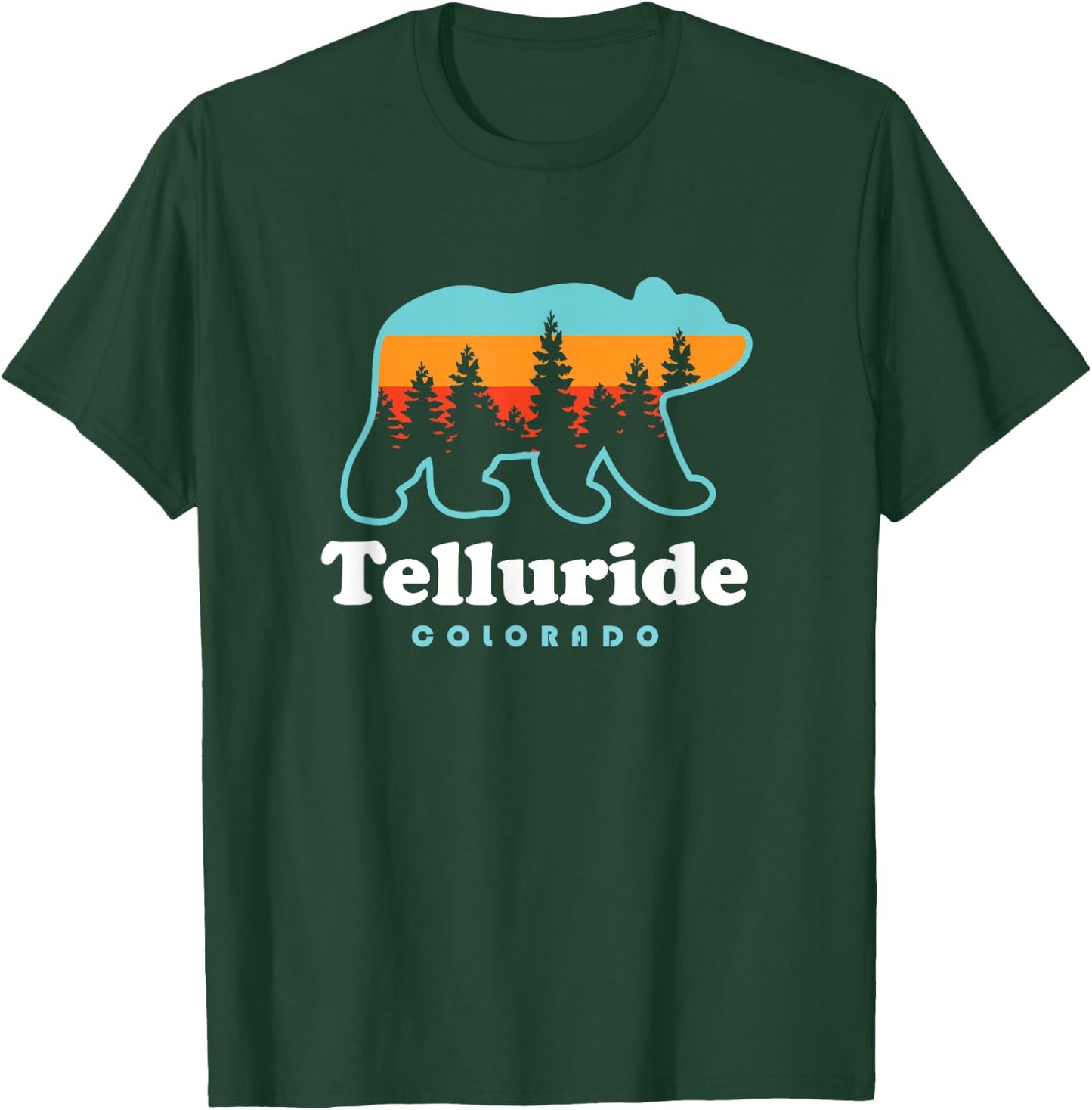 Telluride Colorado Mountains Telluride Mountain Bear T-Shirt - T-Shirt | Forest