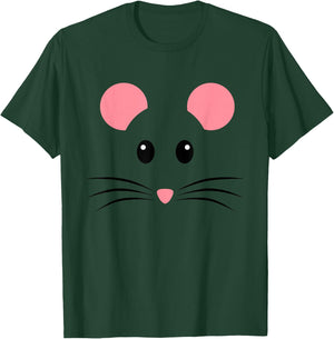 Rat Mouse Face Costume Funny Halloween T-Shirt - T-Shirt | Forest