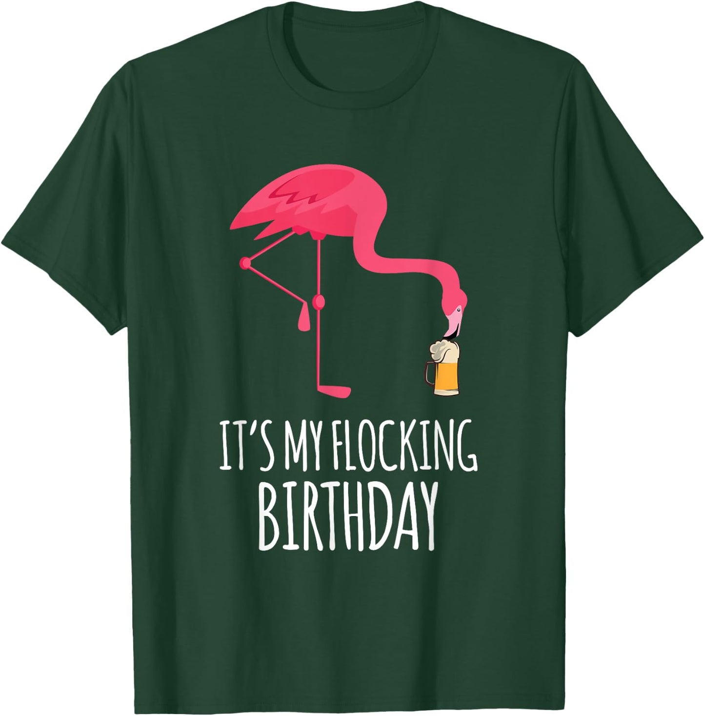 It's My Flocking Birthday Funny Flamingo Birthday T-Shirt - T-Shirt | Forest