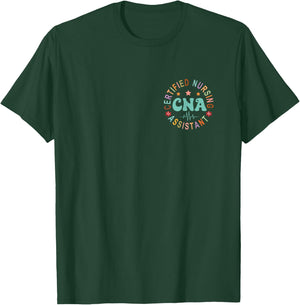 Certified Nurse Assistant Appreciation CNA Apparel -Adults Black Small Straight Short Sleeve Nursing T-Shirt - T-Shirt | Forest