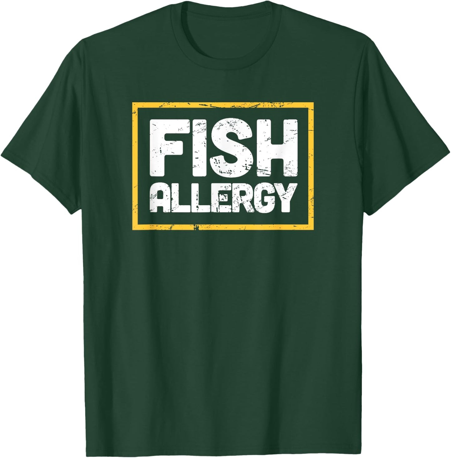 Allergy Awareness - Distressed Fish Allergy T-Shirt - T-Shirt | Forest