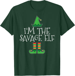 I'm The Savage Elf Matching Family Group Christmas T Shirt T-Shirt - T-Shirt | Forest