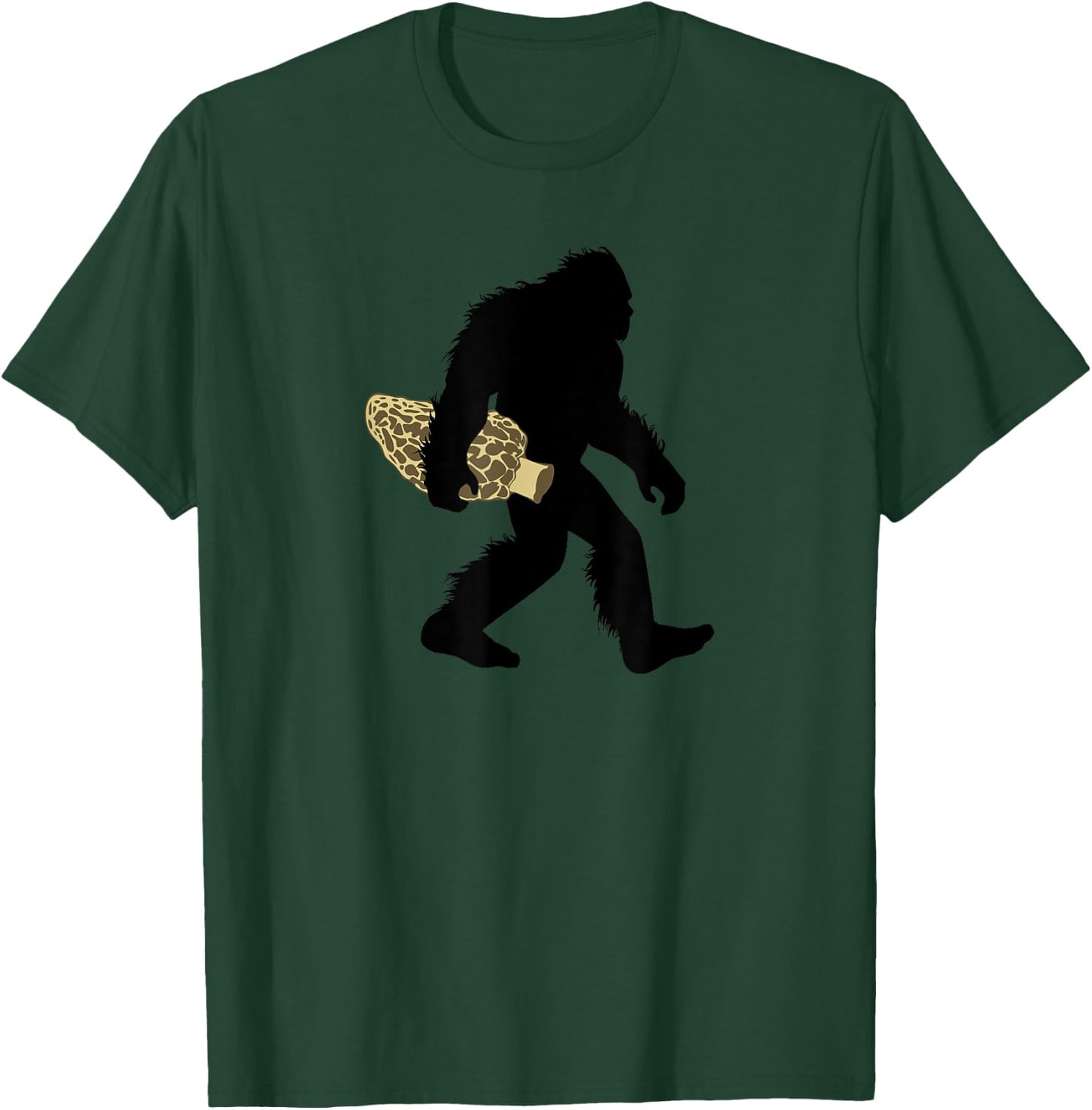 Bigfoot Morel Mushroom , Sasquatch Fungi Apparel T-Shirt - T-Shirt | Forest