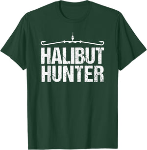 Halibut Funny Fishing | Halibut Hunter Shirt T-Shirt - T-Shirt | Forest