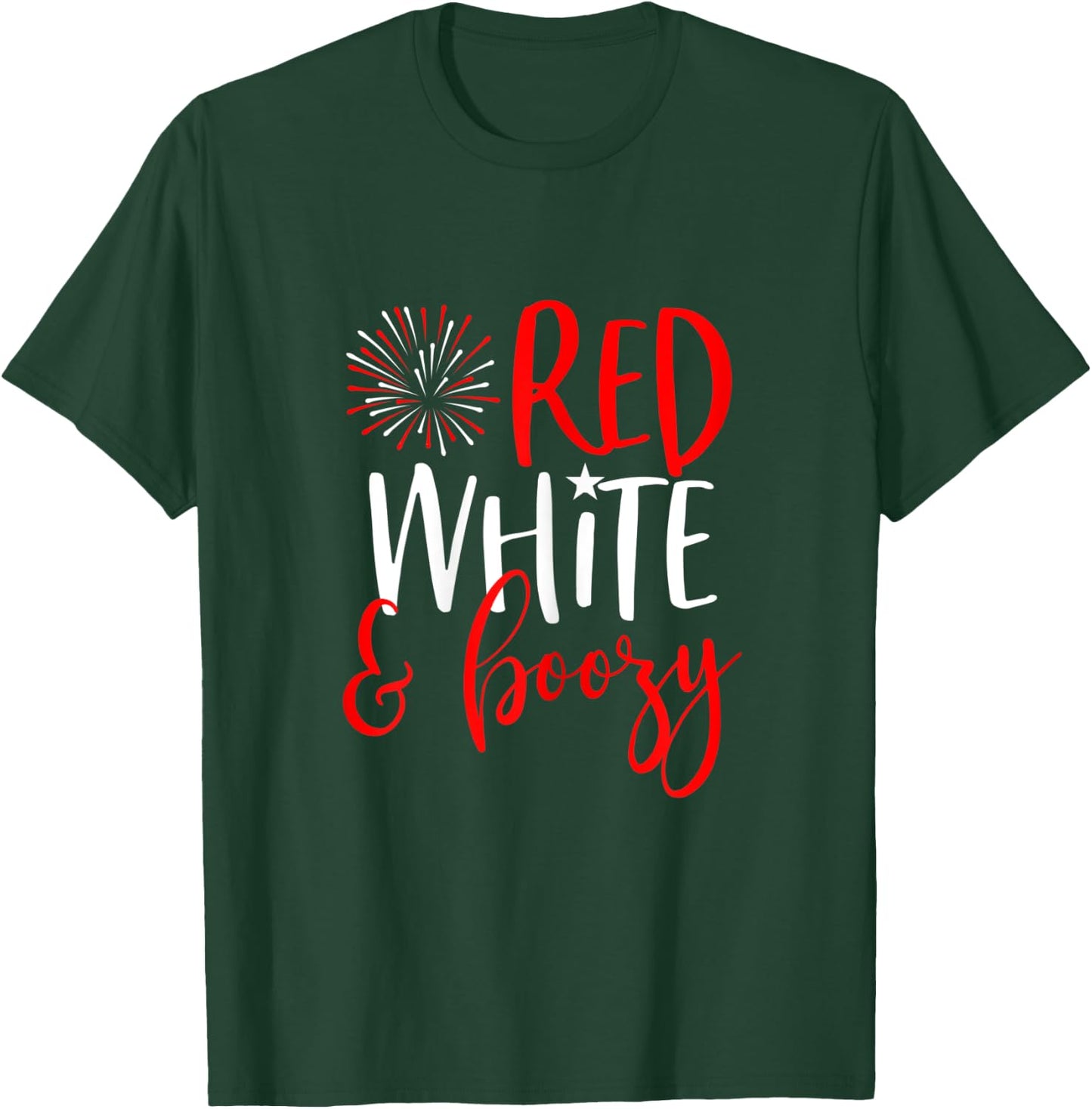 Red White & Boozy 4th of July Party Shirt Funny Drinking T-Shirt - T-Shirt | Forest