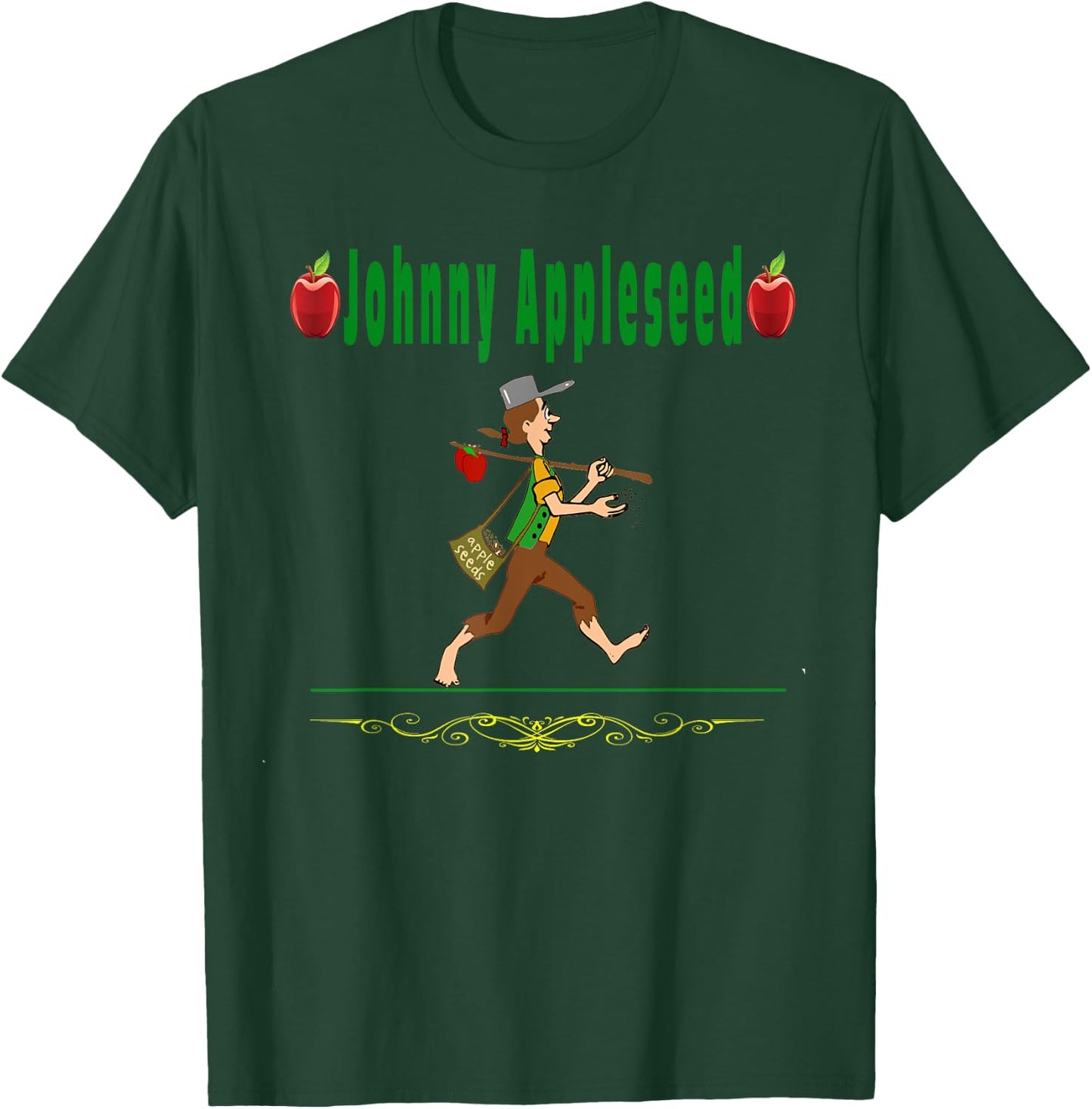 Johnny Appleseed Day Apple Trees Orchard Nursery Pioneer Man T-Shirt - T-Shirt | Forest