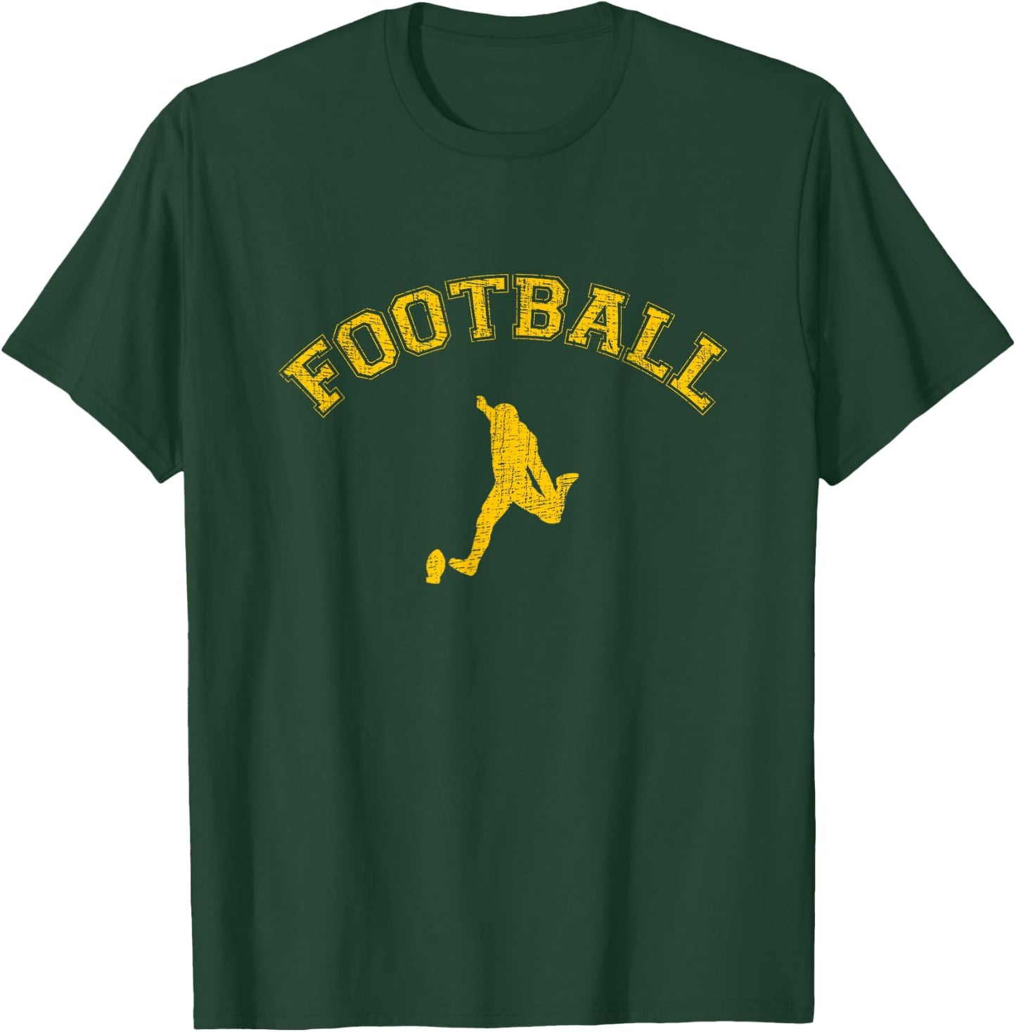 Classic College-style Football Kicker T-Shirt - T-Shirt | Forest