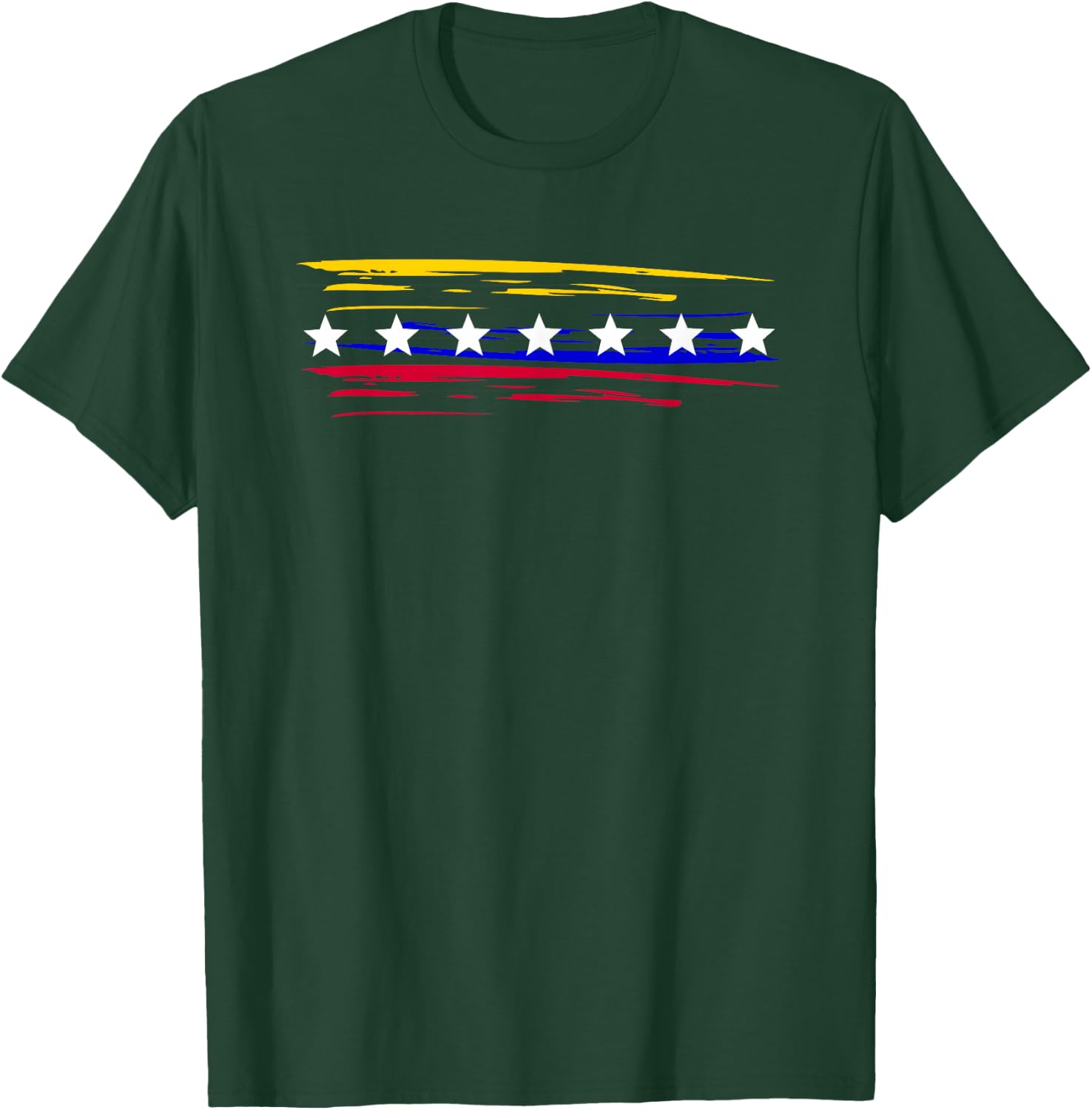 Venezuela 7 big stars flag minimalist T-Shirt - T-Shirt | Forest