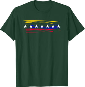 Venezuela 7 big stars flag minimalist T-Shirt - T-Shirt | Forest