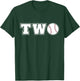 Kids Baseball 2nd Birthday Boy 2 Two Year Old Toddler T-Shirt - T-Shirt | Forest