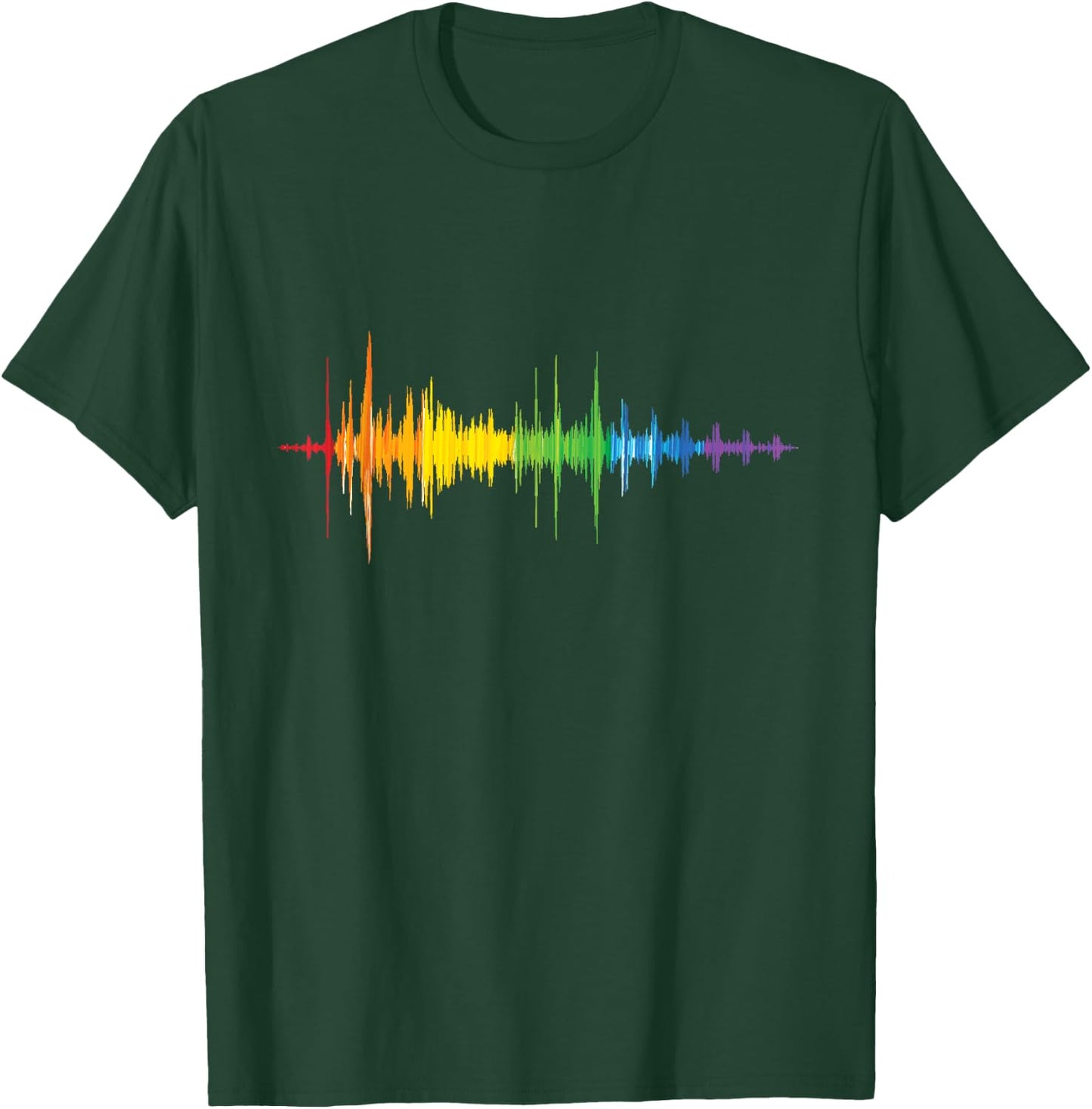 Soundwave Rainbow Color Spectrum Music Lover T-Shirt - T-Shirt | Forest
