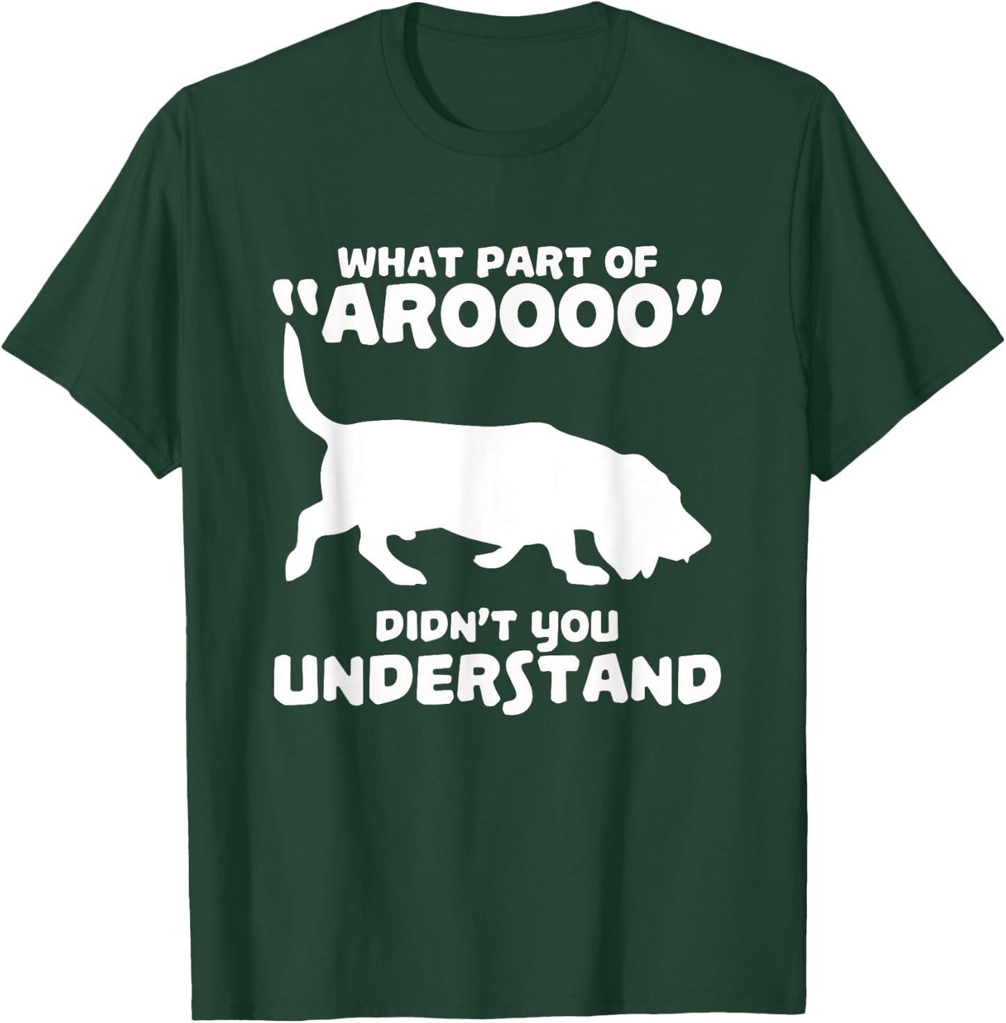 Funny Basset Hound Howl "Arooo" Gift T-Shirt - T-Shirt | Forest