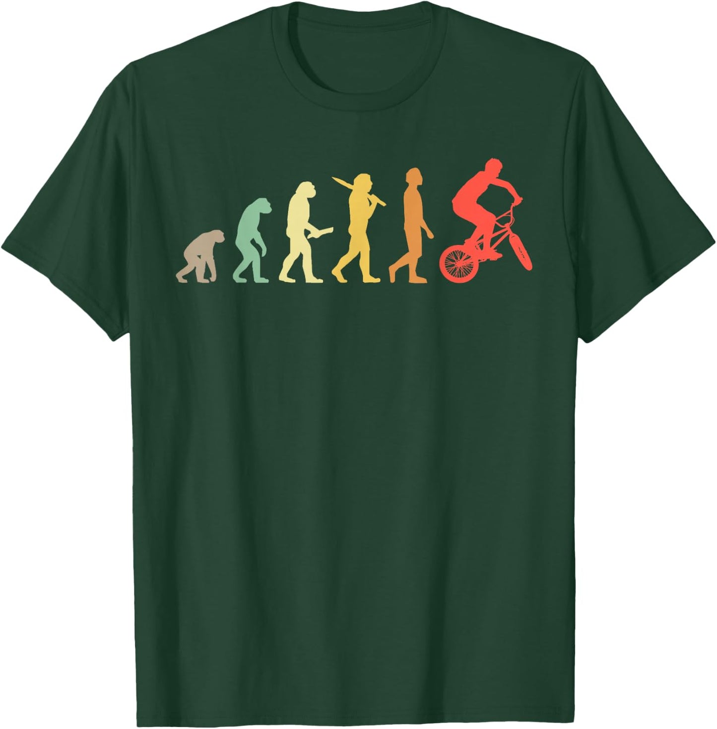 Retro BMX Evolution Gift BMX Riders T-Shirt - T-Shirt | Forest