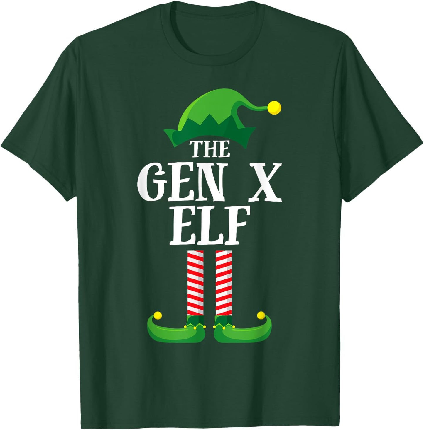 Gen X Elf Matching Family Group Christmas Party Pyjamas T-Shirt - T-Shirt | Forest