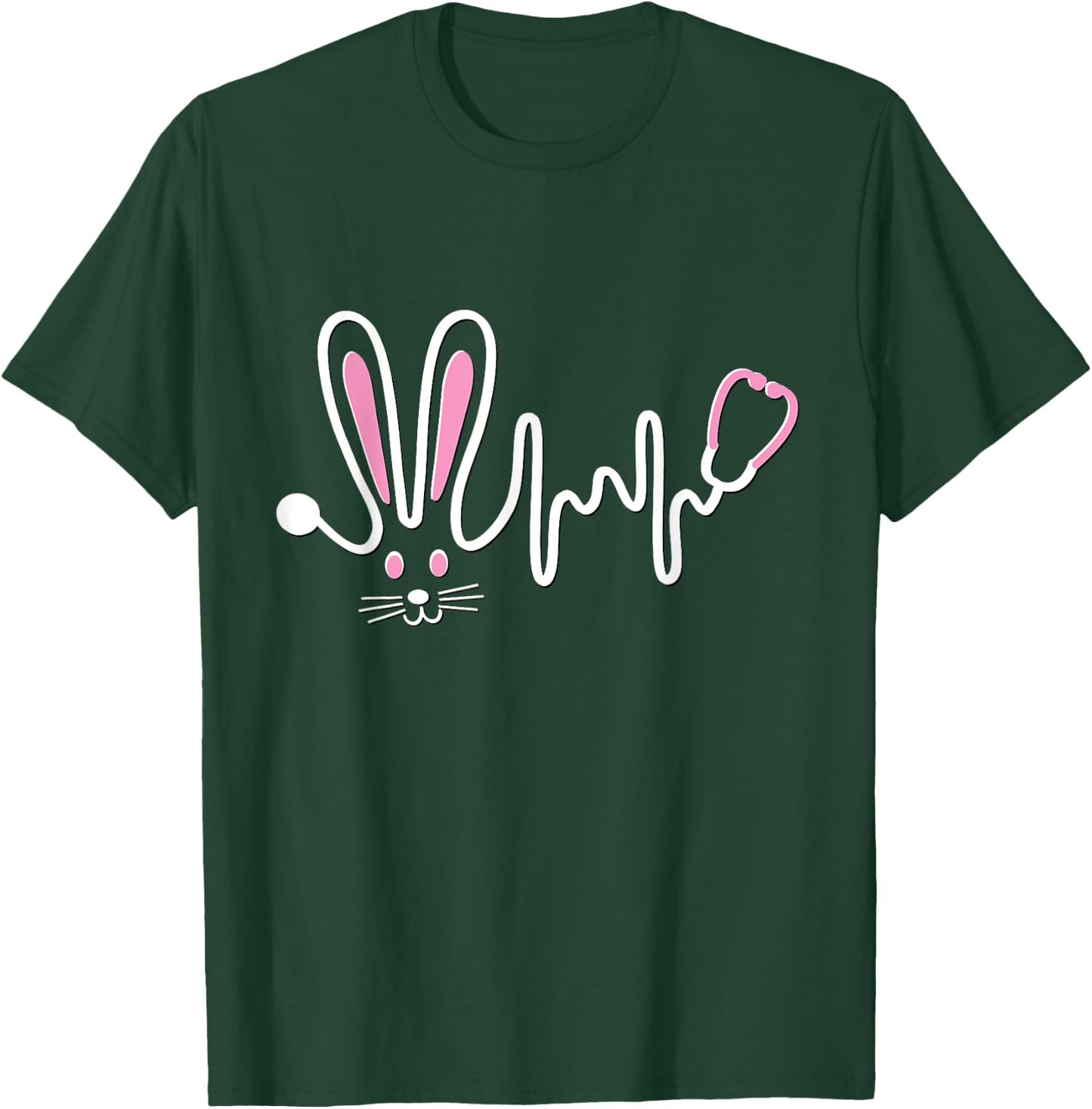 Stethoscope Nurse Doctor Easter Shirt Cute RN CNA Gift T-Shirt - T-Shirt | Forest
