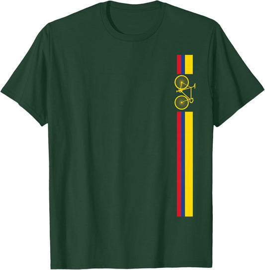 Colombian Cycling Shirt Colombia Flag Cyclist Bicycle Gift T-Shirt - T-Shirt | Forest