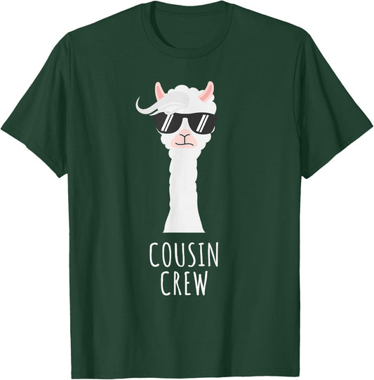 Cousin Crew Llama Shirts Funny No Prob Llama T-Shirt - T-Shirt | Forest