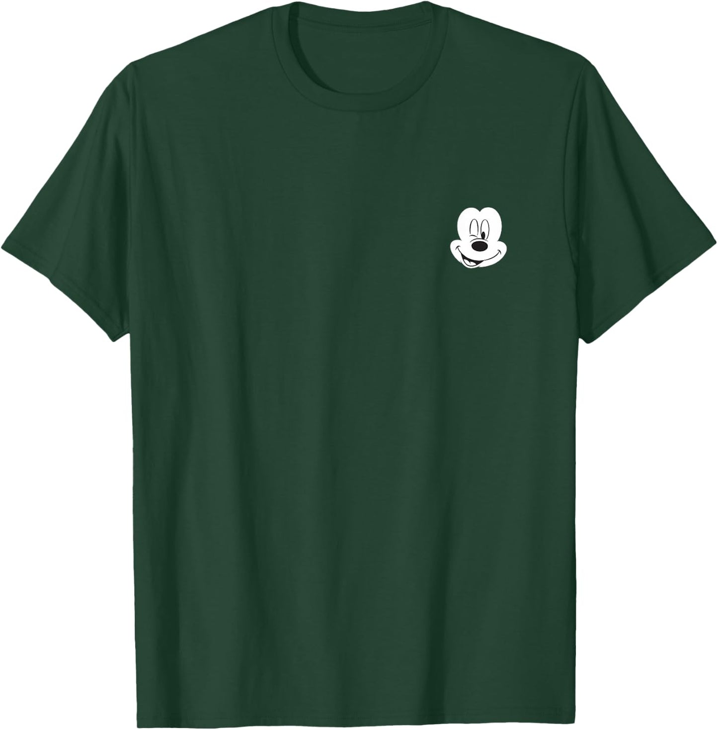 Disney Winking Mickey Mouse Face Small Icon T-Shirt - T-Shirt | Forest
