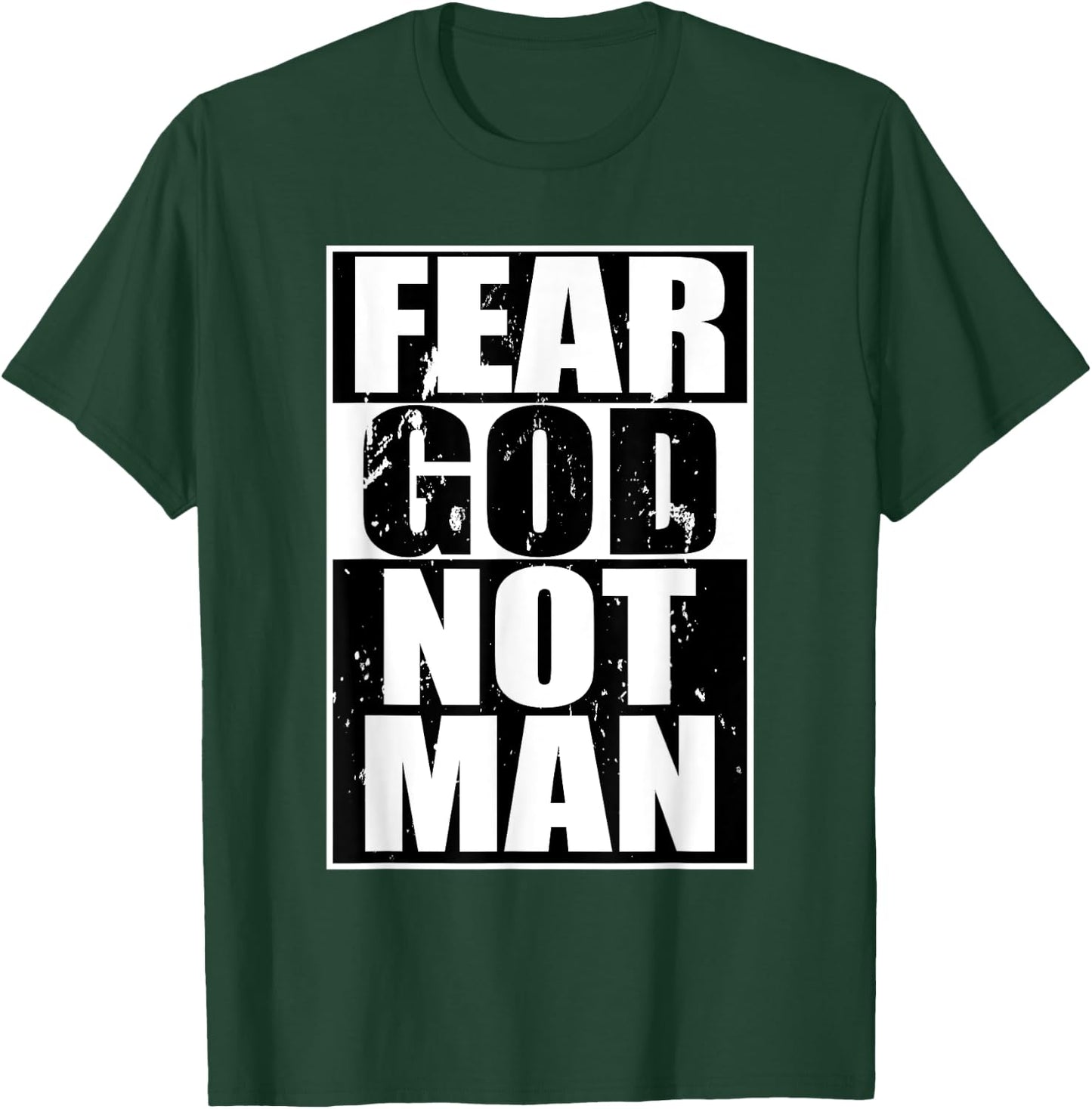Fear God Not Man Cool Christian Gifts Halloween Shirt Boys T-Shirt - T-Shirt | Forest