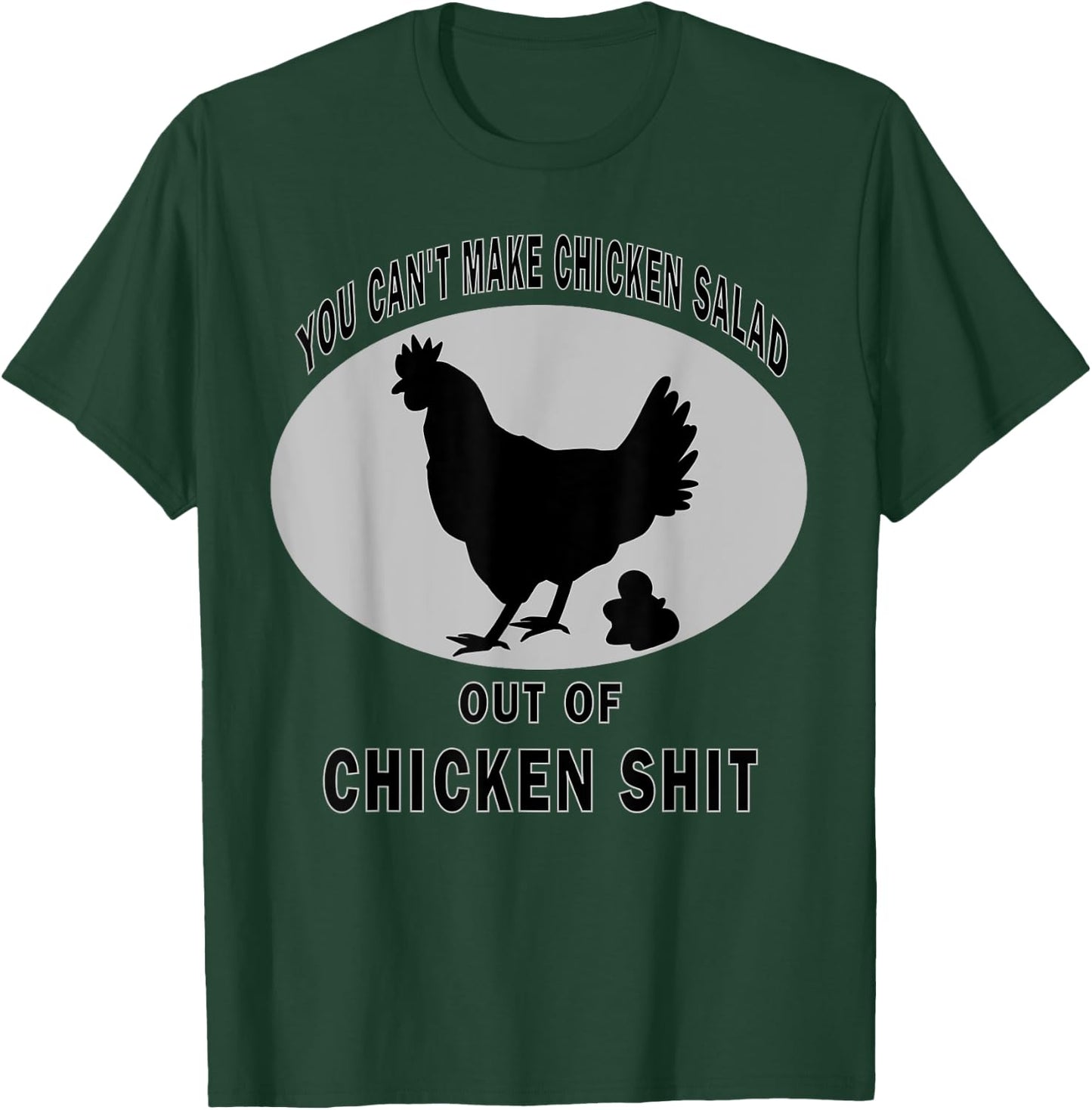 Farmer Chicken Shit Funny Adult Humor Pooping Shirt T-Shirt - T-Shirt | Forest