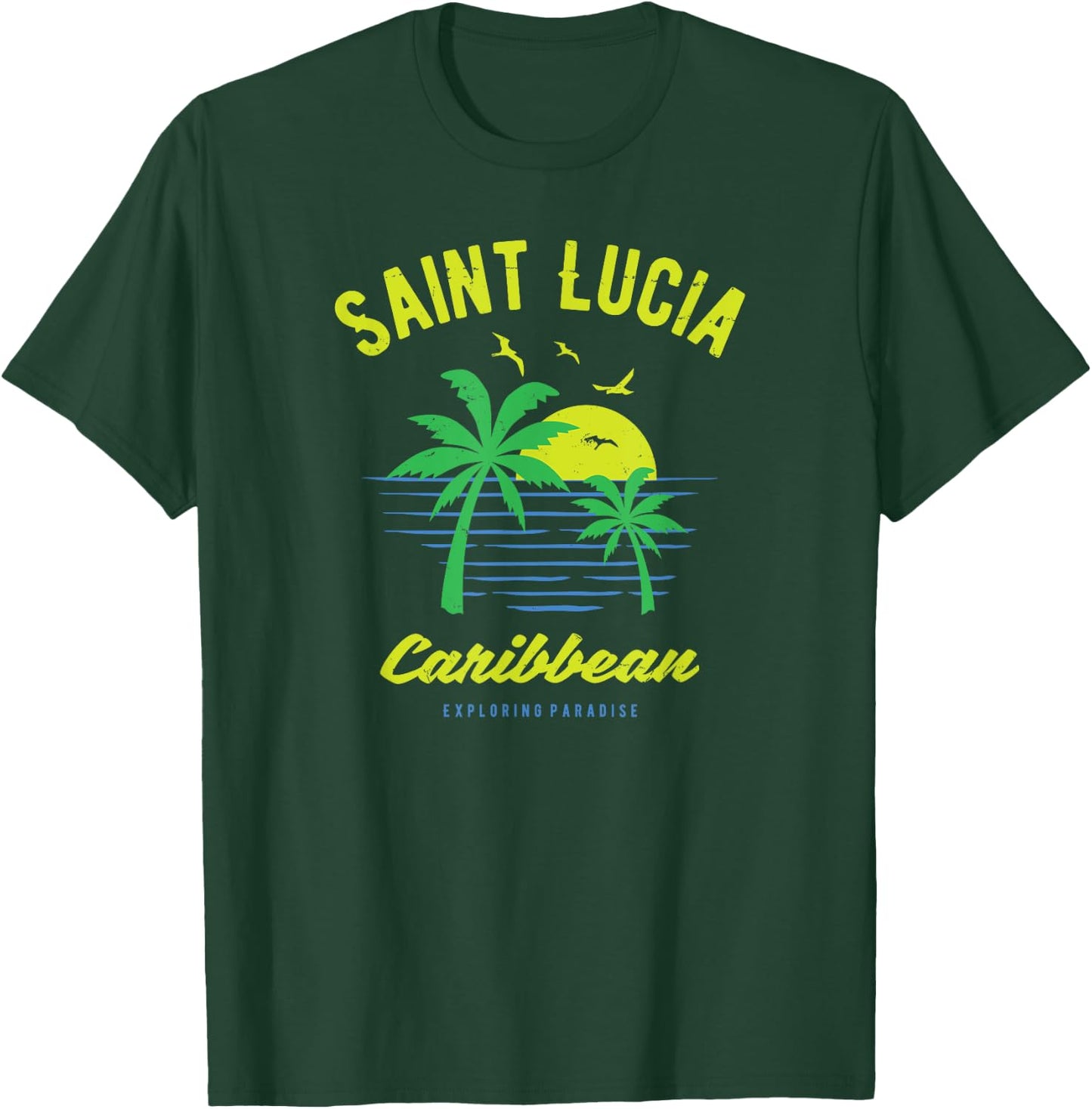 Caribbean Saint Lucia T-Shirt - T-Shirt | Forest