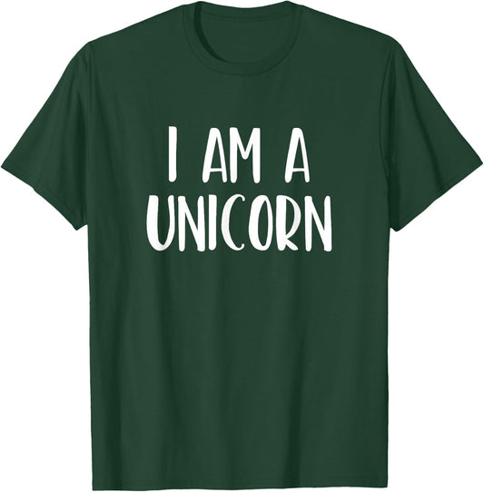 I Am A Unicorn Halloween I'm Simple Costume Easy Funny T-Shirt - T-Shirt | Forest