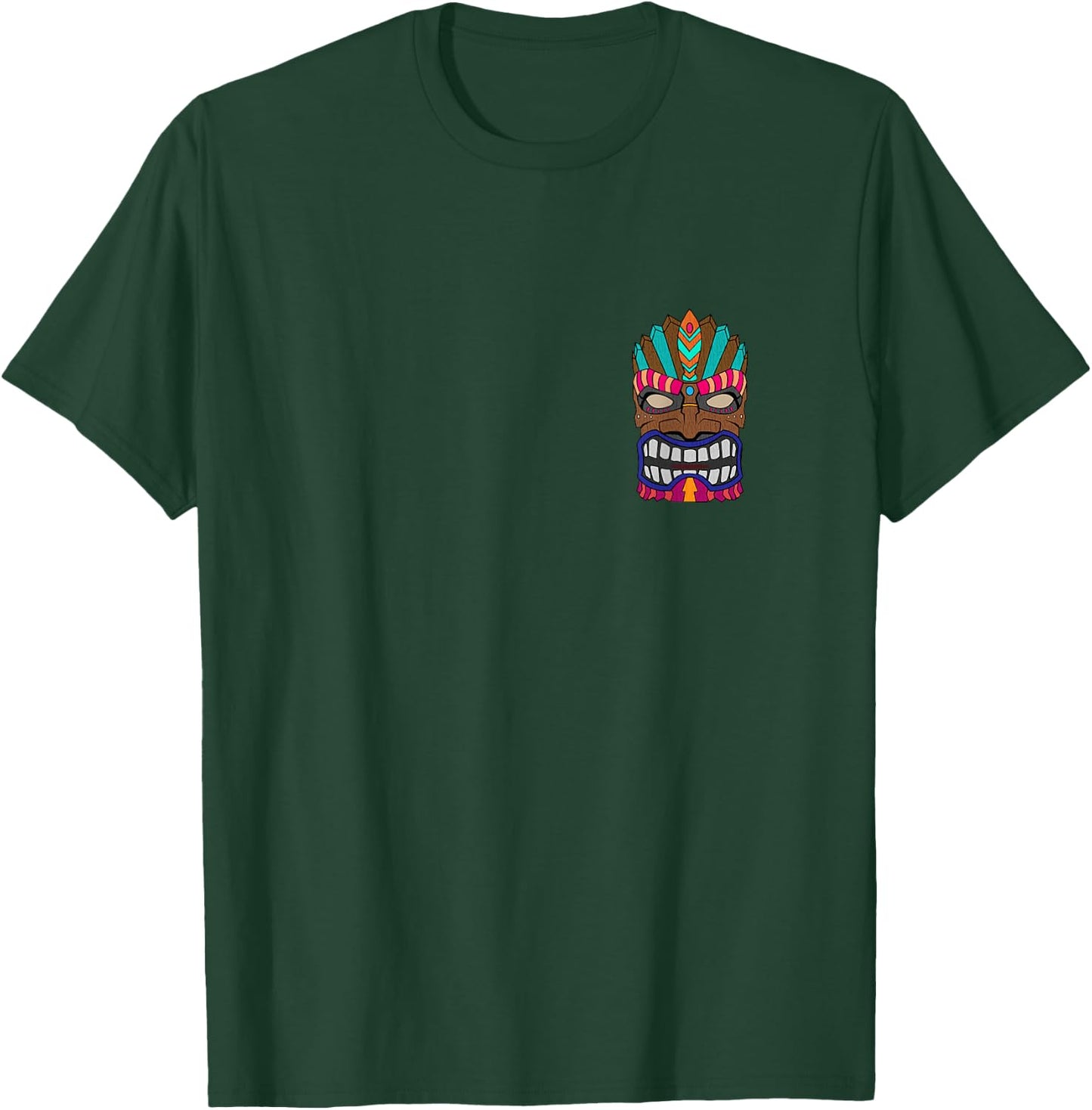 Polynesian South Pacific Tiki Idol Front Back Edition T-Shirt - T-Shirt | Forest