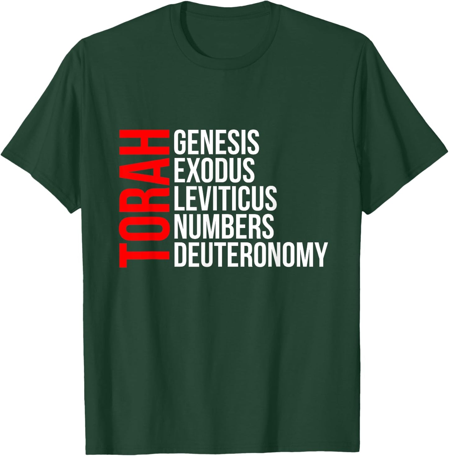 First 5 Books Torah Hebrew Israelites Yeshua Yahew T-Shirt - T-Shirt | Forest