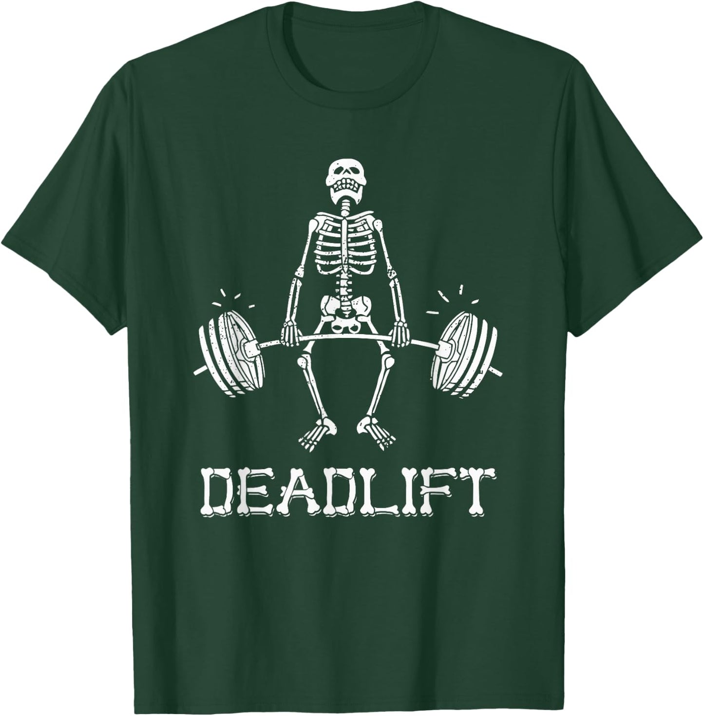 Deadlift Funny Halloween Skeleton Weight Lifting Workout T-Shirt - T-Shirt | Forest