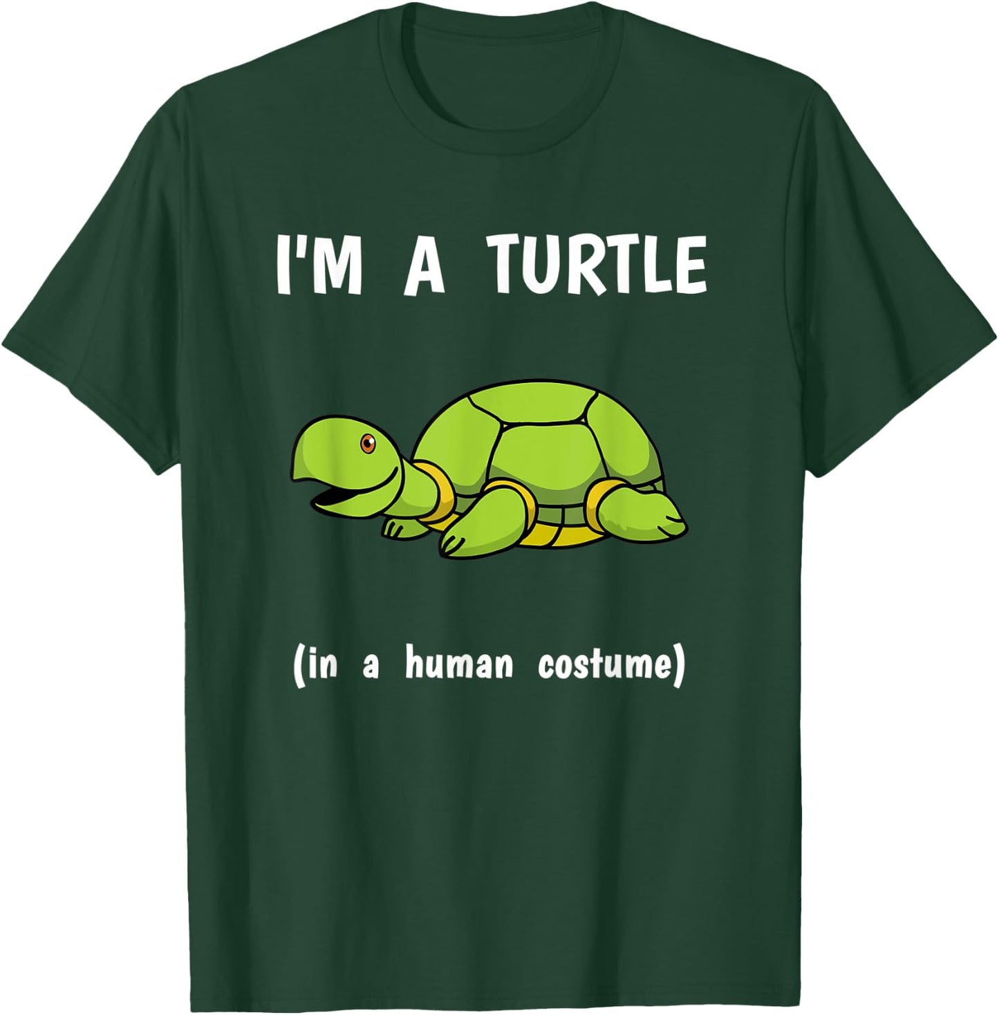 Funmy Lazy Halloween Animal Costume Cute Turtle T-Shirt - T-Shirt | Forest