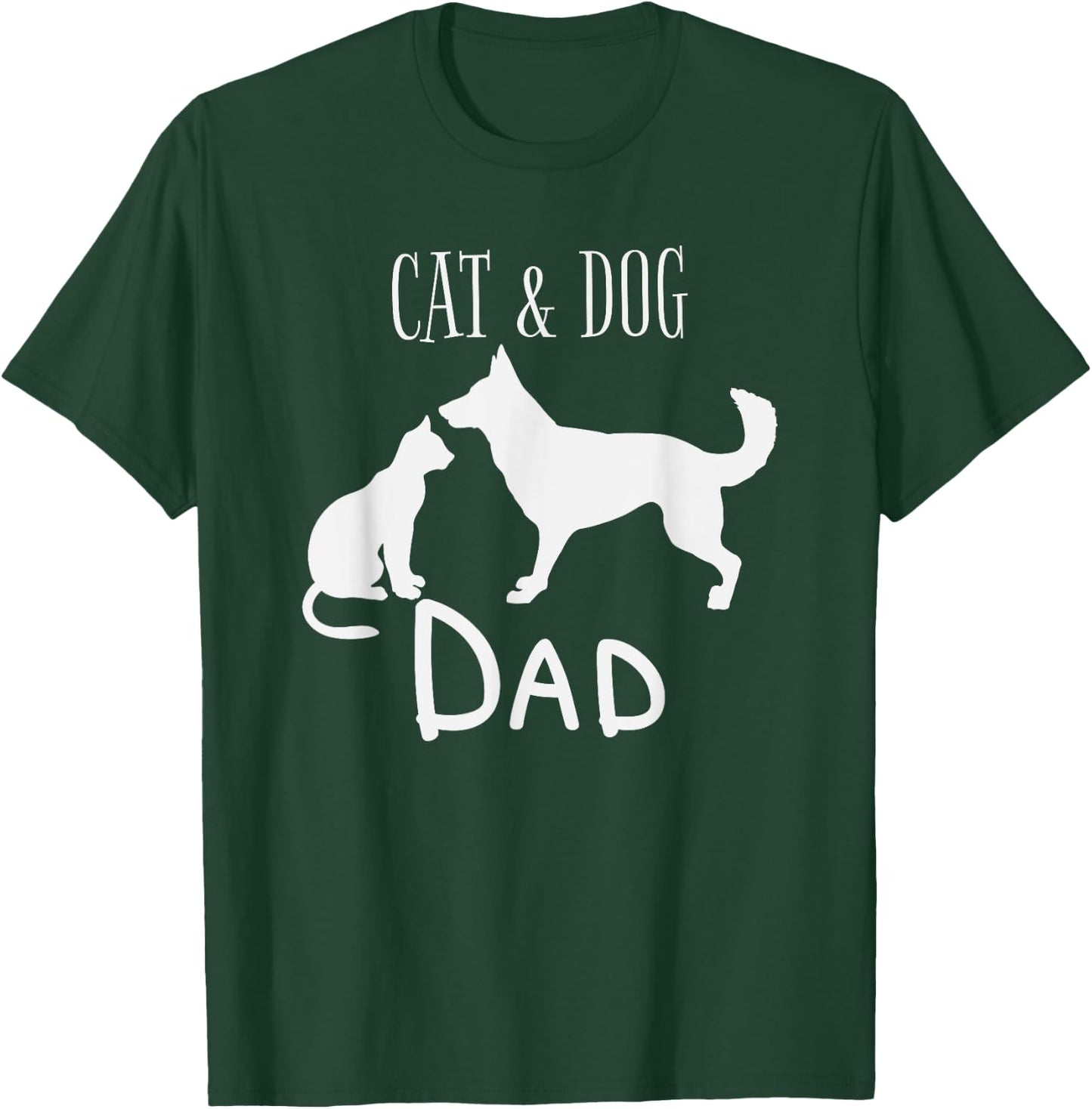 Cat Dog Dad Owner Cute Father Daddy Pet Animal Papa Gift T-Shirt - T-Shirt | Forest