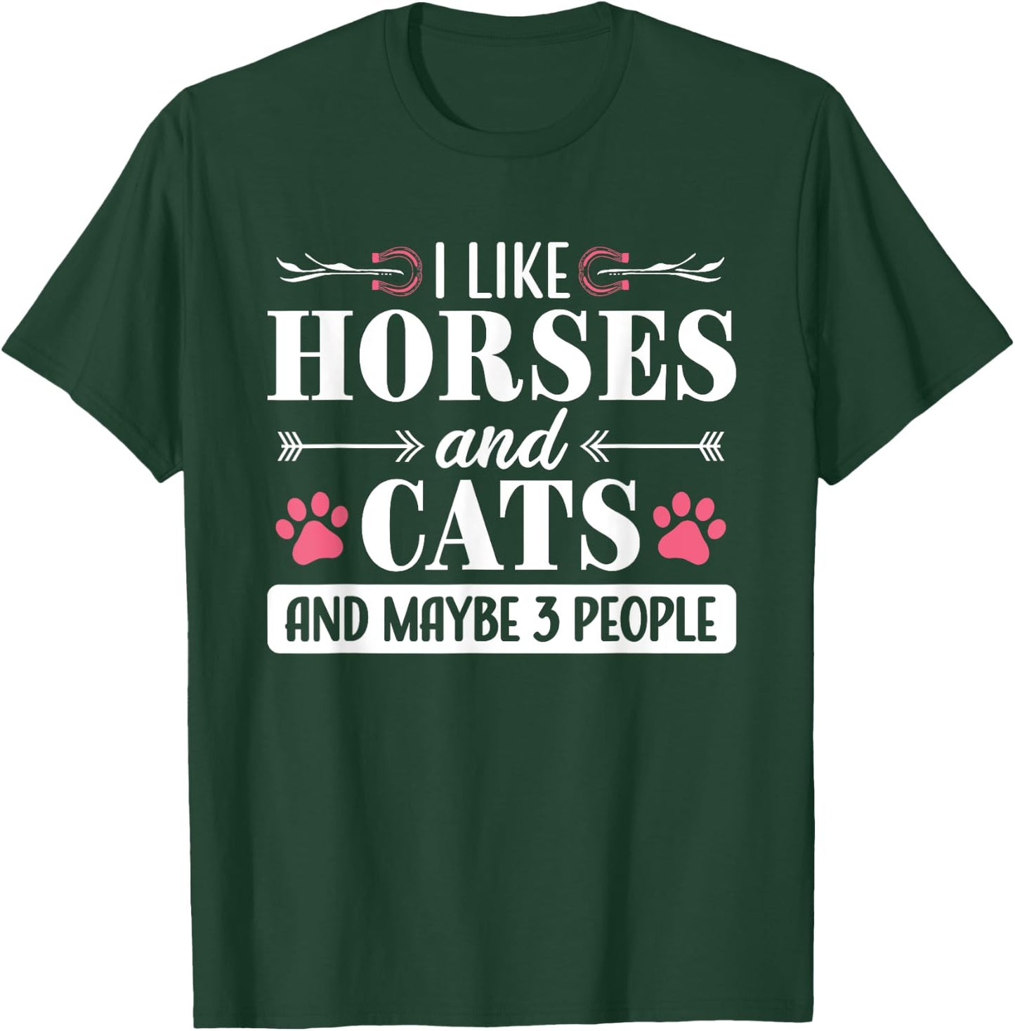 Horse and Cat Lover Rider Equestrian Introvert Cat Mom Women T-Shirt - T-Shirt | Forest
