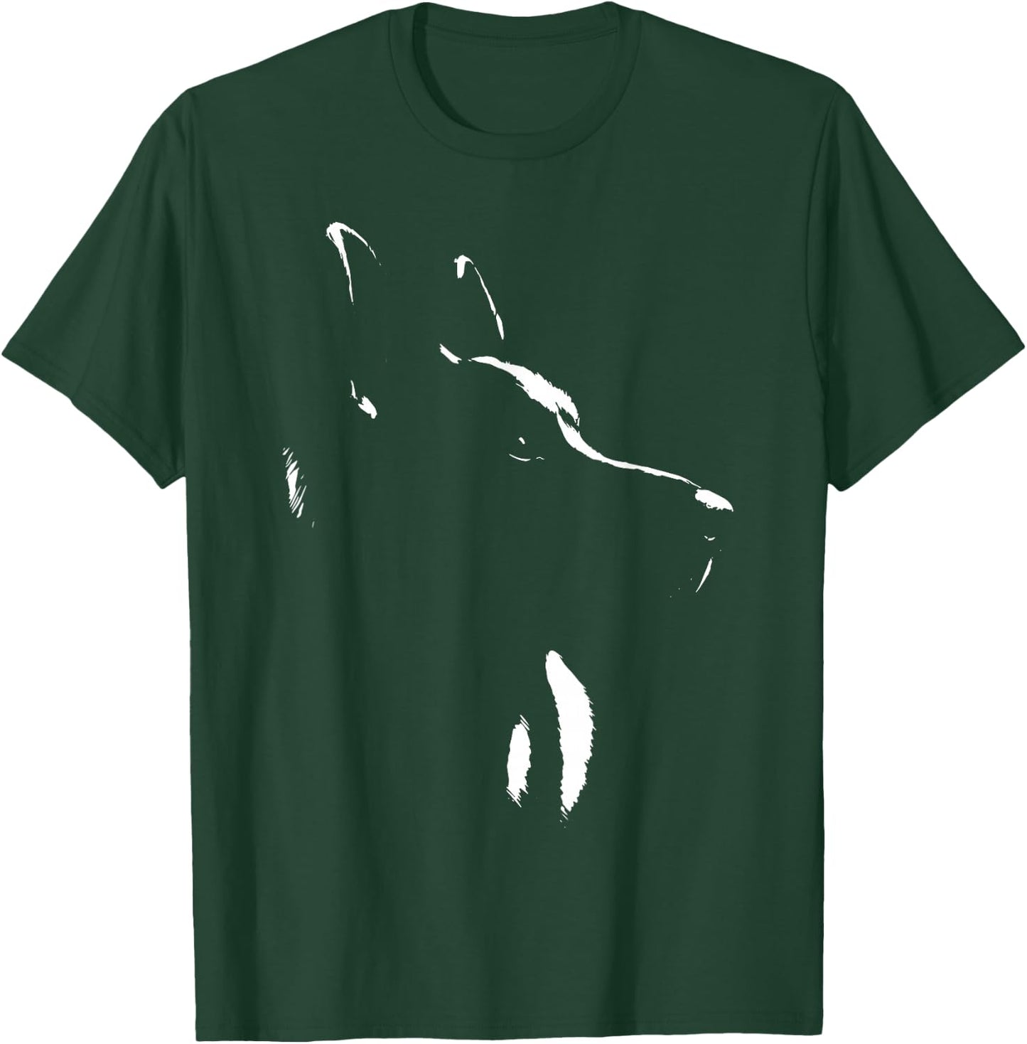 German Shepherd Silhouette Graphic Women T-Shirt - T-Shirt | Forest