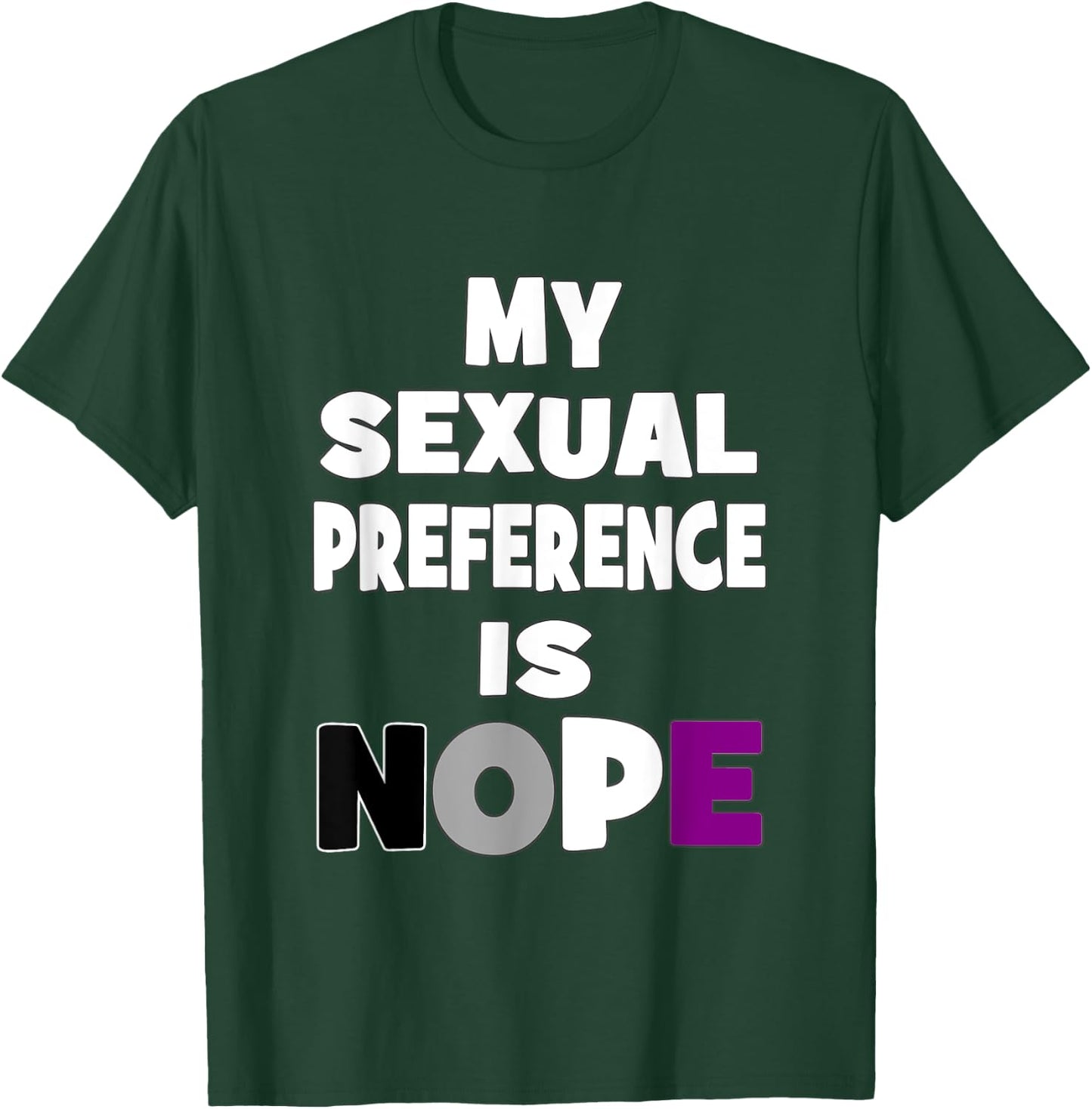 Asexual Gift Ace Shirt Asexual Pride Flag Color T-Shirt - T-Shirt | Forest