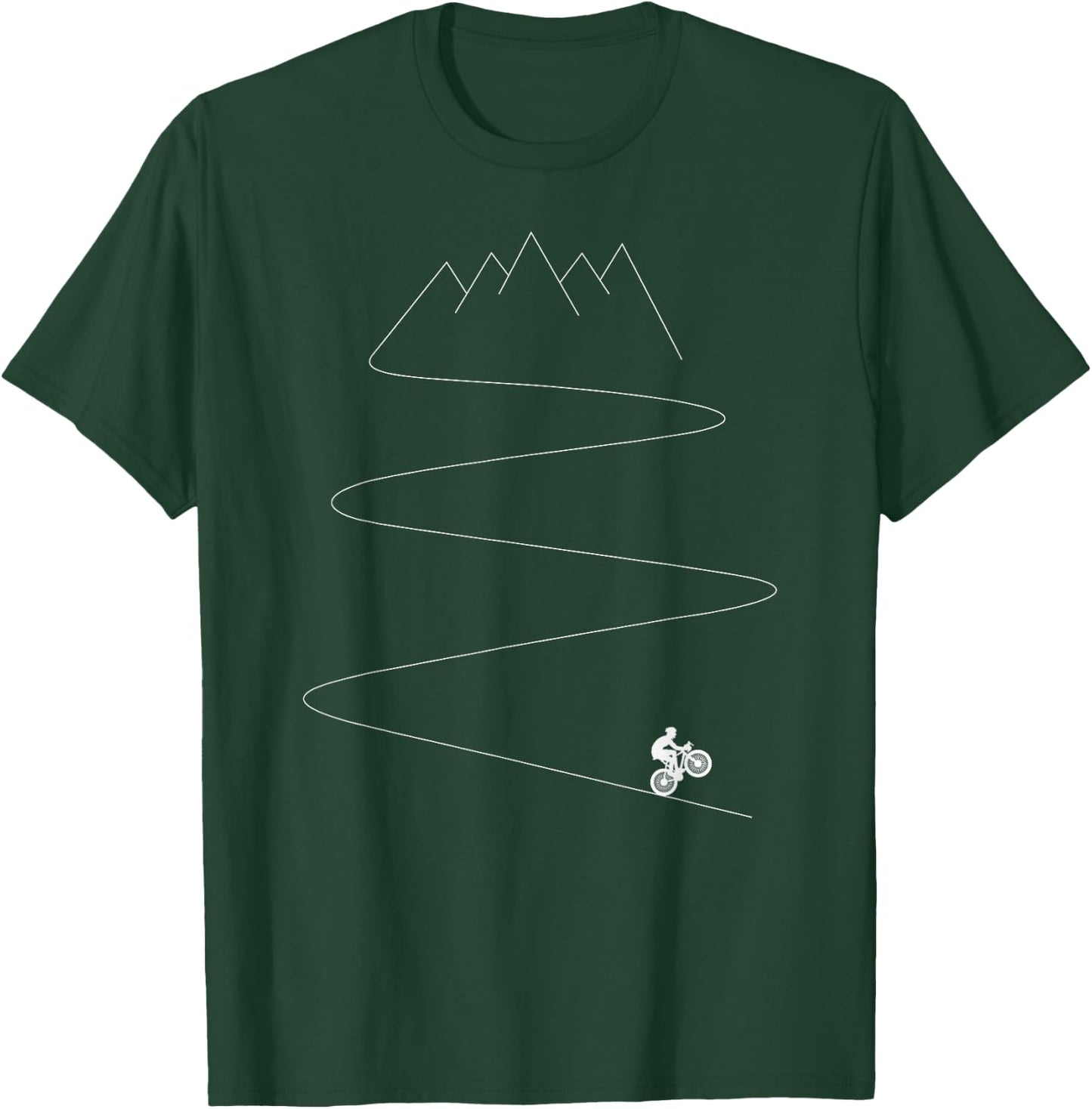 Mountain Bike Shirt Single Track Downhill Biking Biker Gift T-Shirt - T-Shirt | Forest