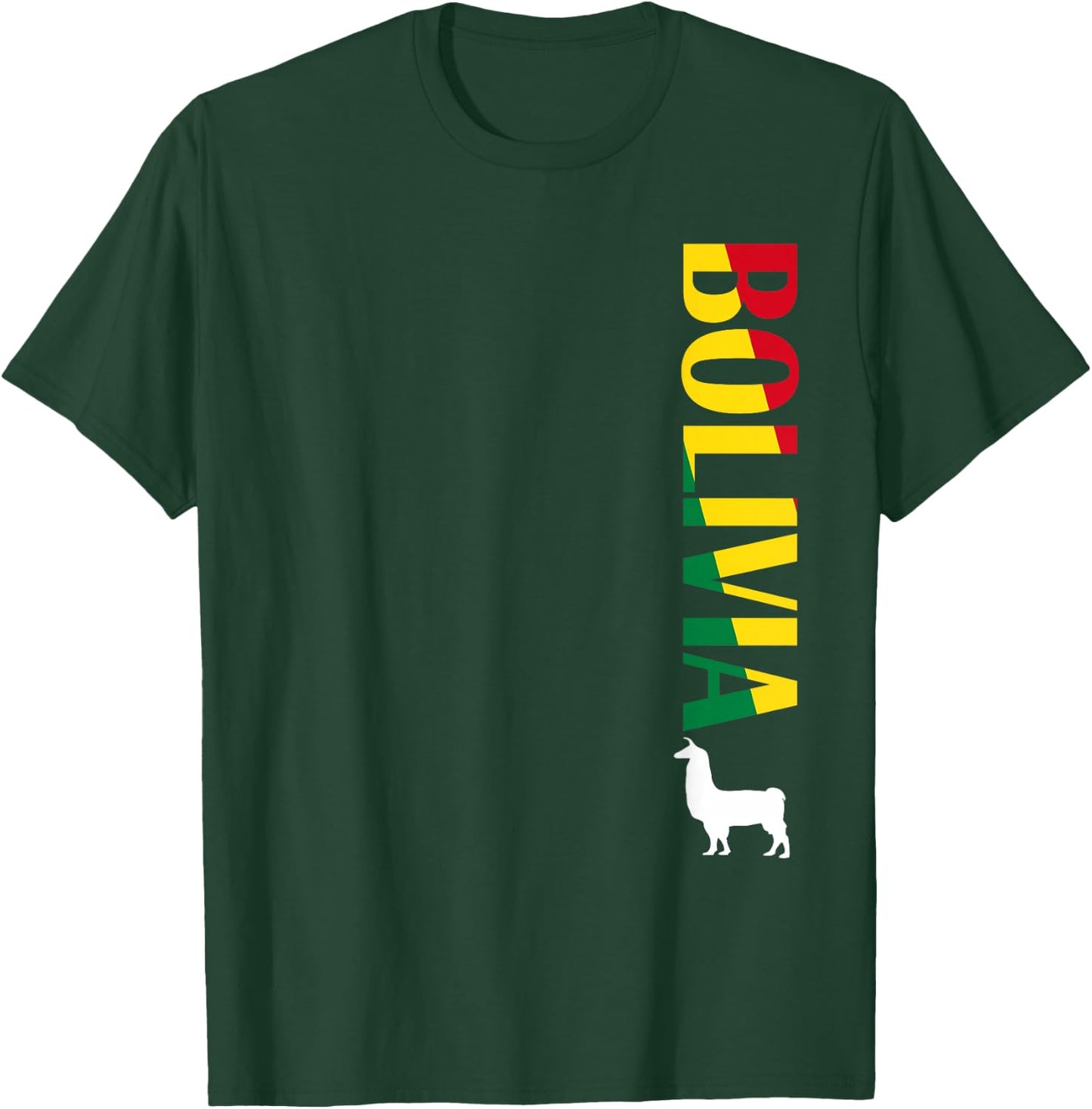 Bolivia Shirt - Bolivian Llama Soccer Shirt Men Women Kids T-Shirt - T-Shirt | Forest