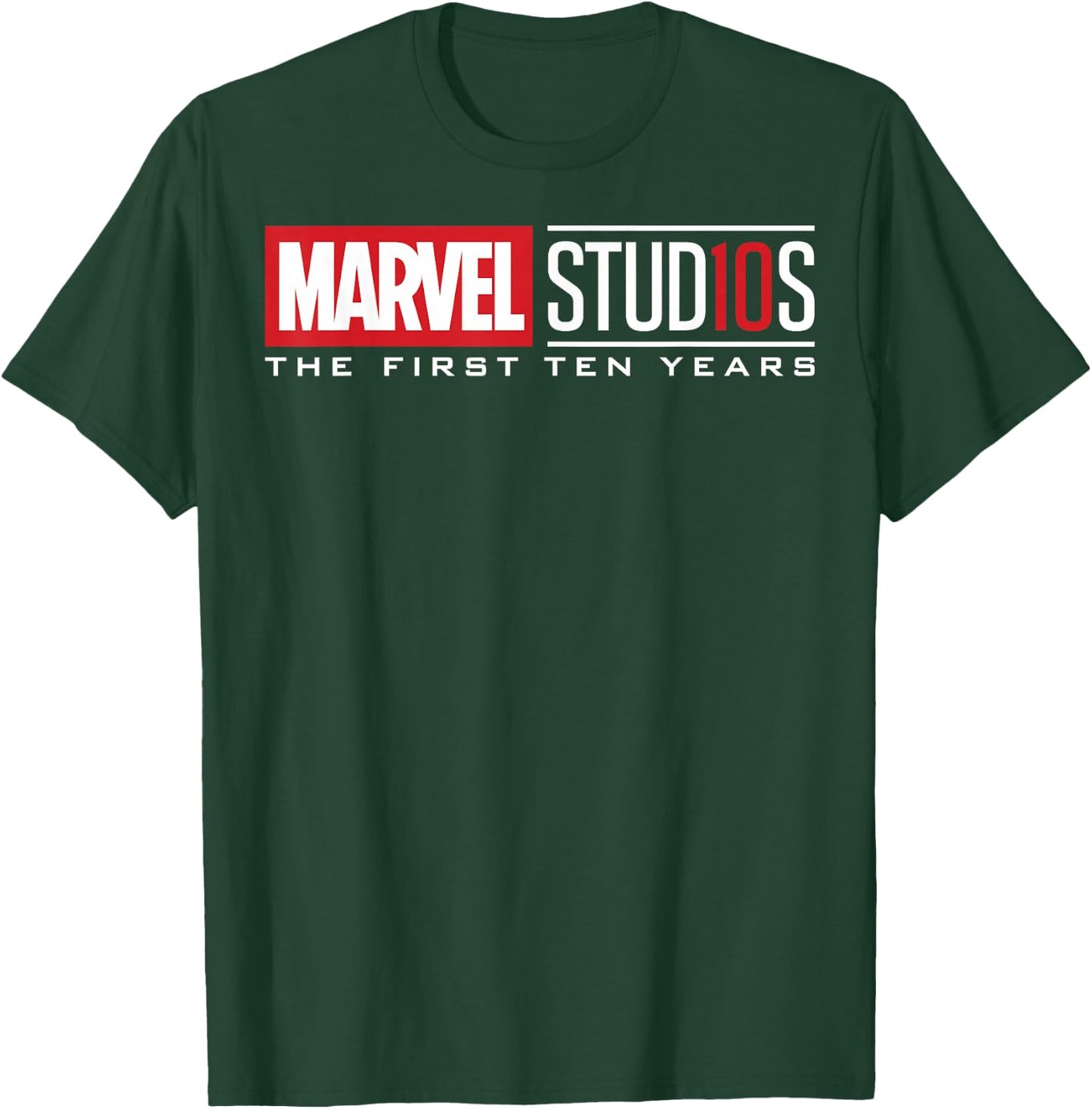 Marvel Studios First Ten Years White Logo Graphic T-Shirt - T-Shirt | Forest