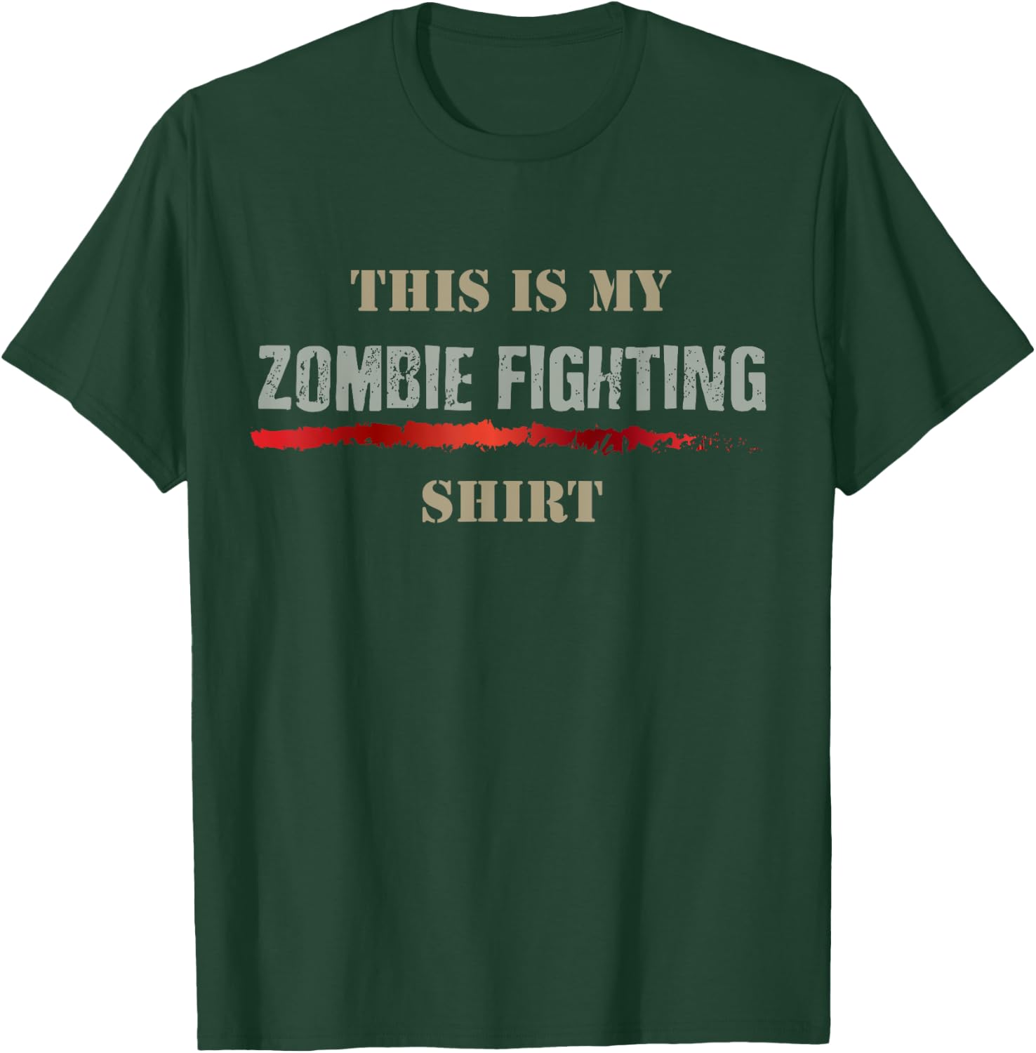 This is My Zombie Fighting Graphic Halloween Costume T-Shirt - T-Shirt | Forest