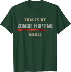This is My Zombie Fighting Graphic Halloween Costume T-Shirt - T-Shirt | Forest