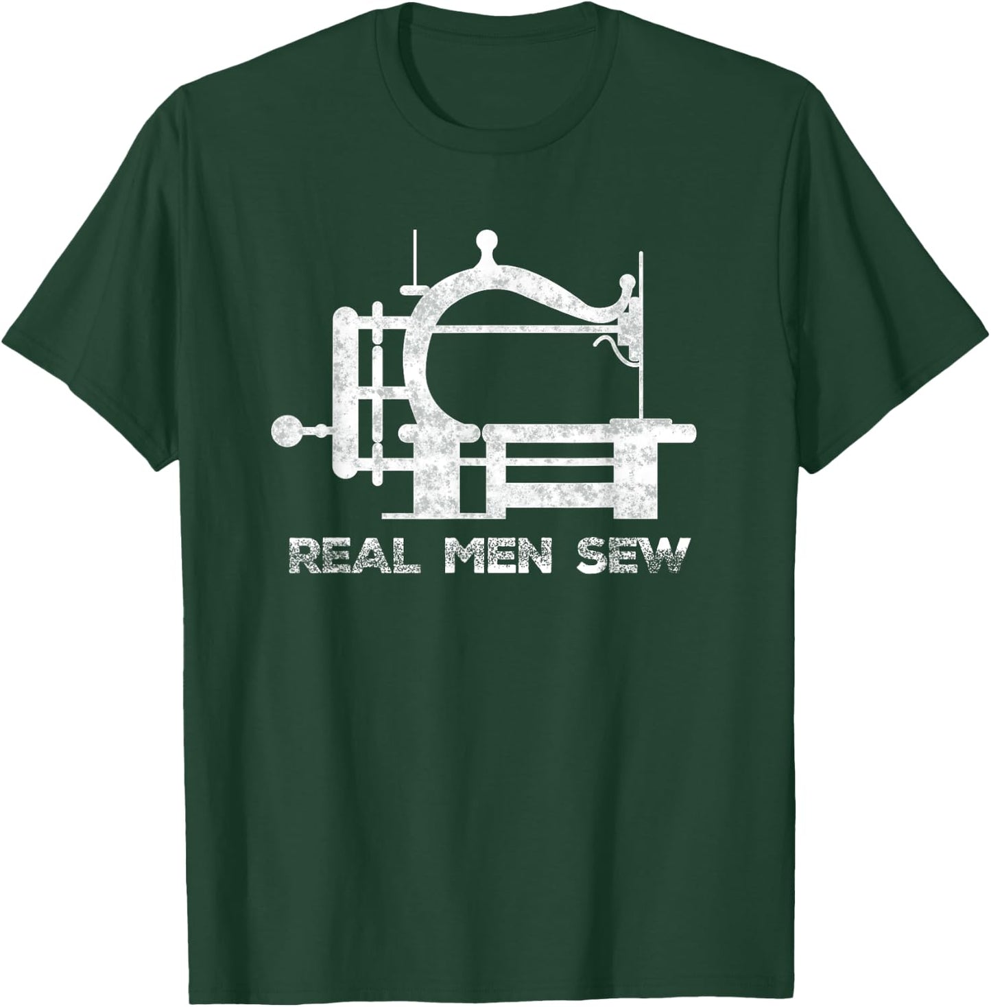 Real Men Sew Vintage Chainstitch Sewing Machine T-Shirt - T-Shirt | Forest