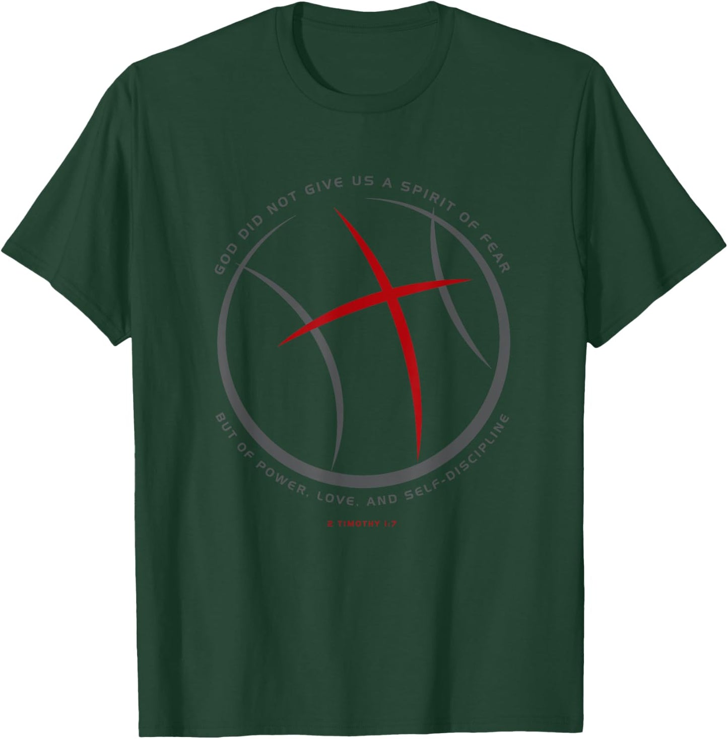 Christian Basketball Player Strength in God T-Shirt - T-Shirt | Forest