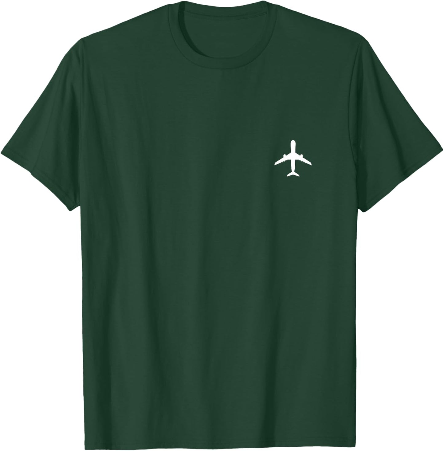Aviation Geek Airplane Pilot Dad Husband | Father's Day Xmas T-Shirt - T-Shirt | Forest