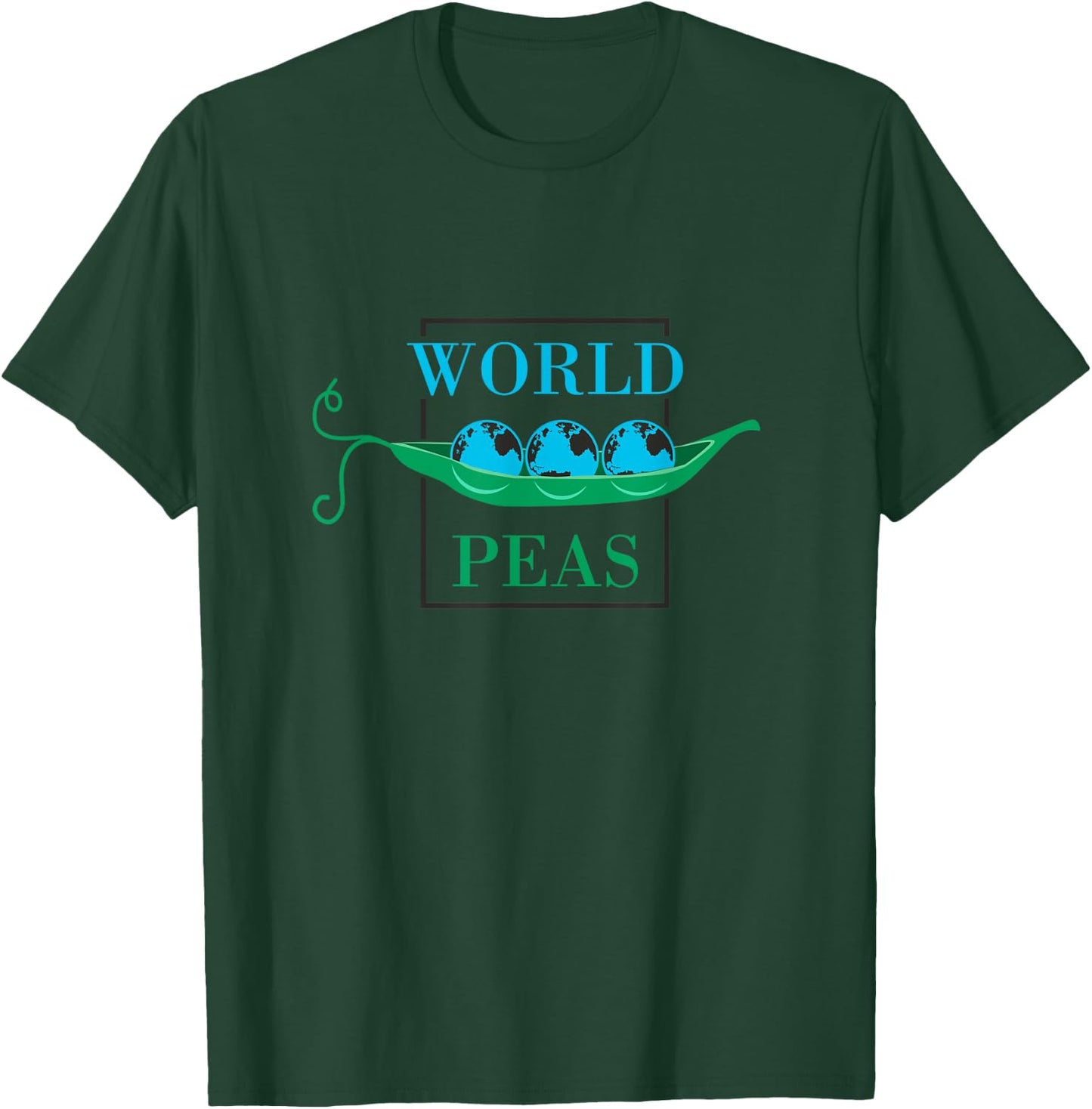 World Peas (Peace) Funny Pun T-Shirt - T-Shirt | Forest