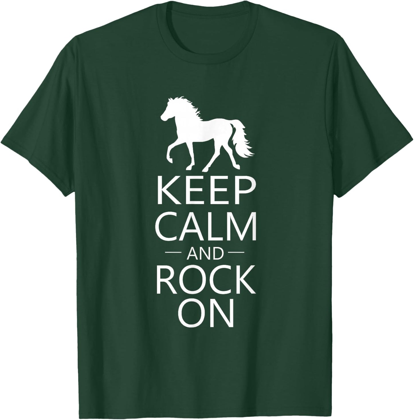 Keep Calm and Rock On | Trending Rocky Mtn Horse RMH T-Shirt - T-Shirt | Forest