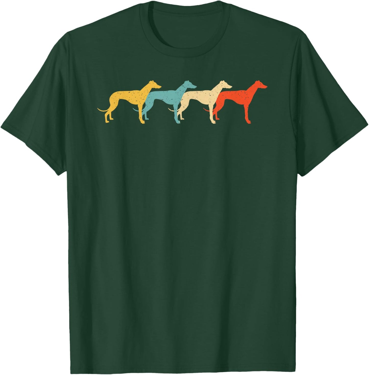 Greyhound Vintage Retro Dog Pet Racer Lover 60s 70s Gift T-Shirt - T-Shirt | Forest