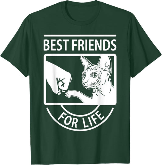 Sphynx Cat - Best Friends For Life Women Girls Kids T-Shirt - T-Shirt | Forest