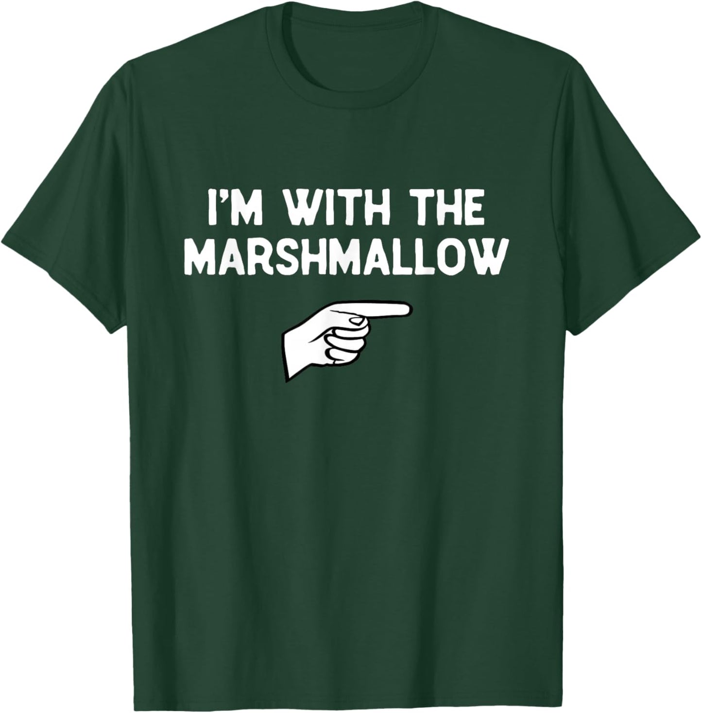 I’m with Marshmallow Halloween Matching Costume Marsh-Mallow T-Shirt - T-Shirt | Forest