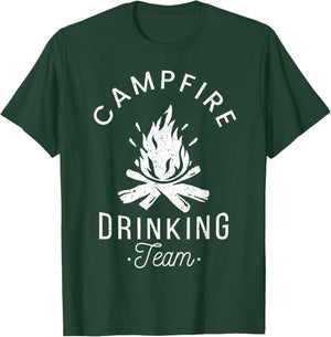 Campfire Drinking Team Camp Lovers Scout Camper T-Shirt - T-Shirt | Forest