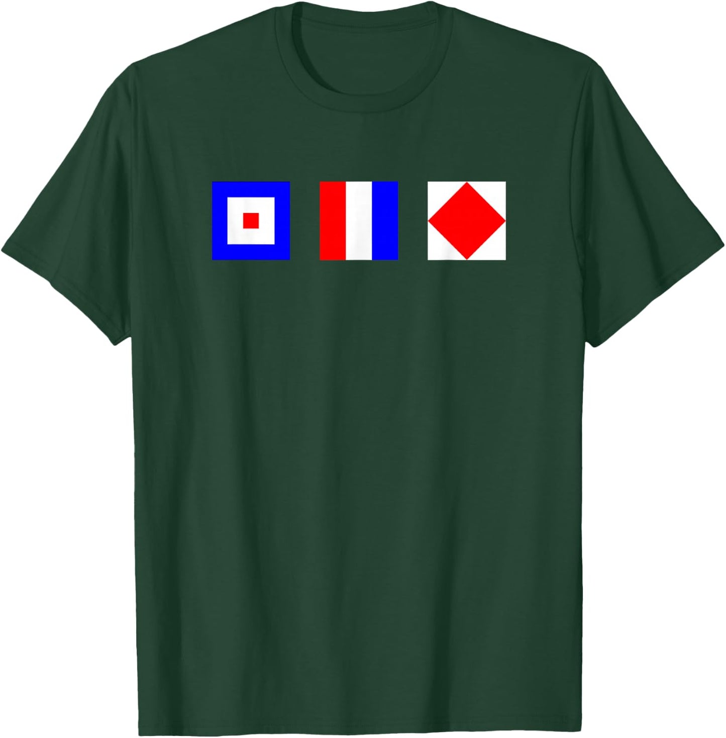 WTF Whiskey Tango Foxtrot Funny Signal Flag Shirt T-Shirt - T-Shirt | Forest
